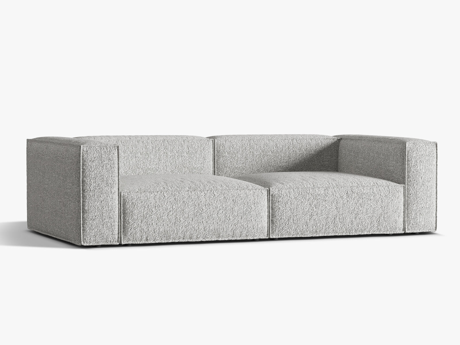 Micadoni Sofa Nuria 5-Sitzer Boucle Silber