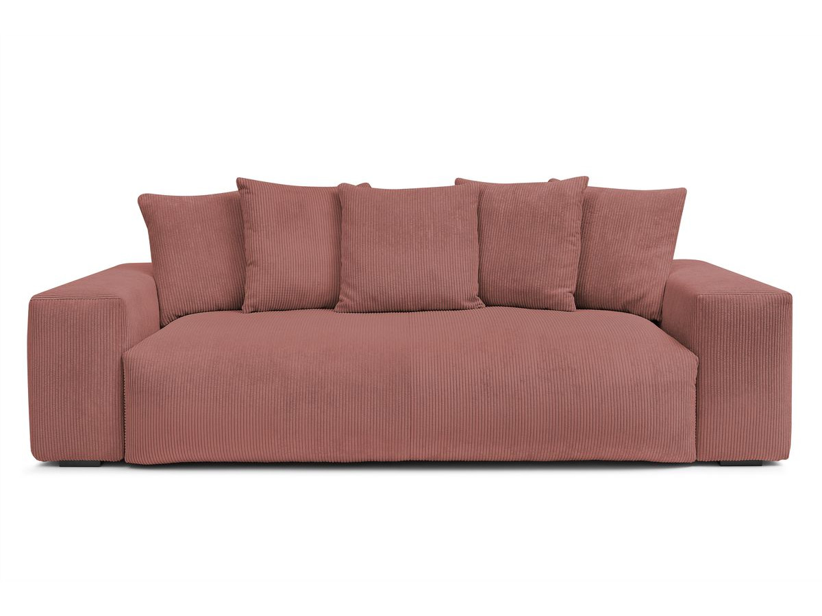 Bobochic Voltaire Sofa 3-Sitzer 280 × 124 cm Cordsamt Rosa