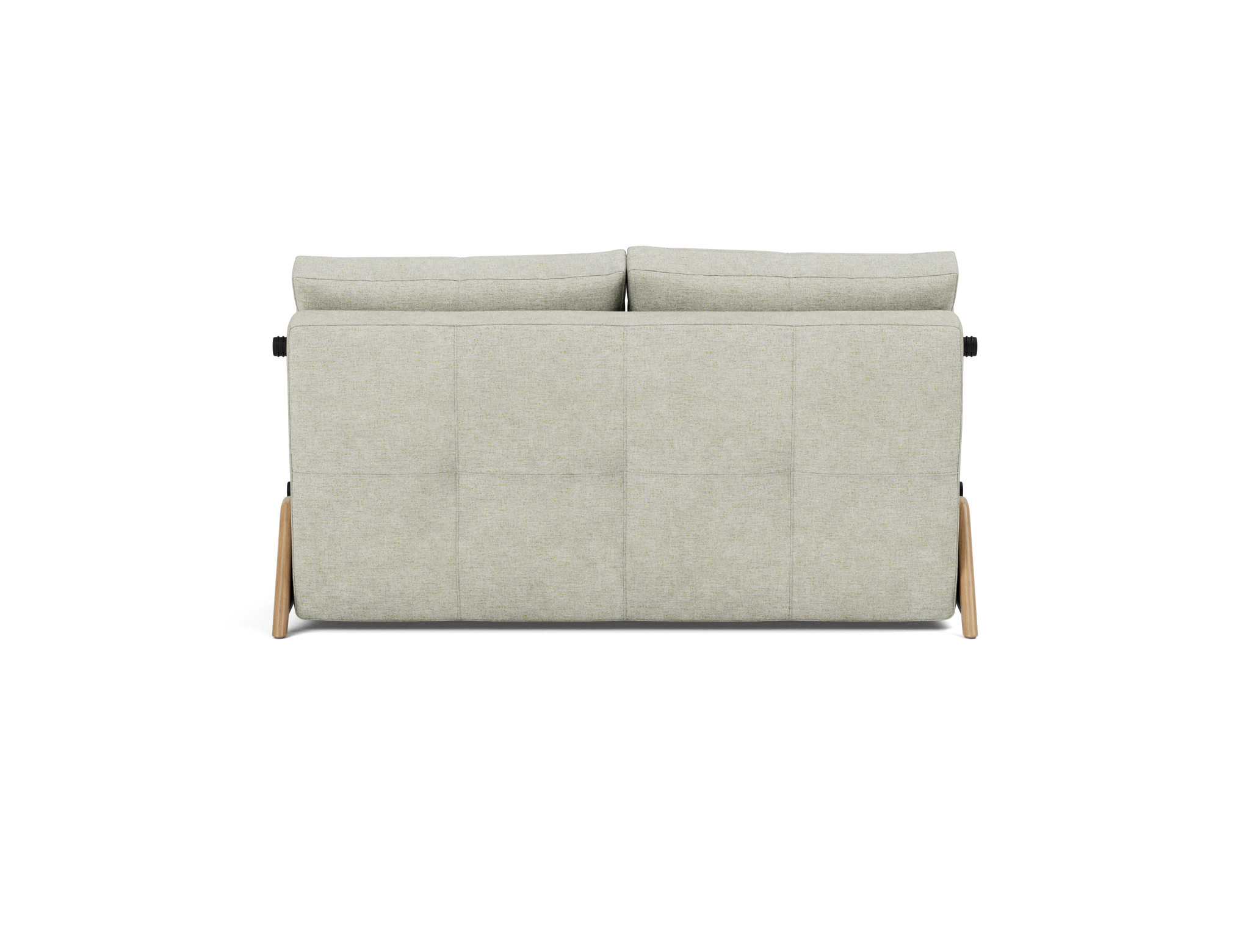 Schlafsofa Cubed 140 Flachgewebe Avella 280-Sand Beine Eiche