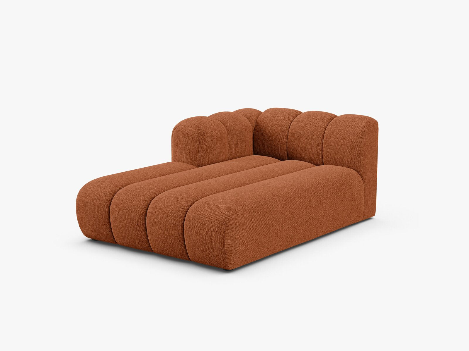 Micadoni Recamiere Lupine 2-Sitzer Links Chenille Eden Ziegel