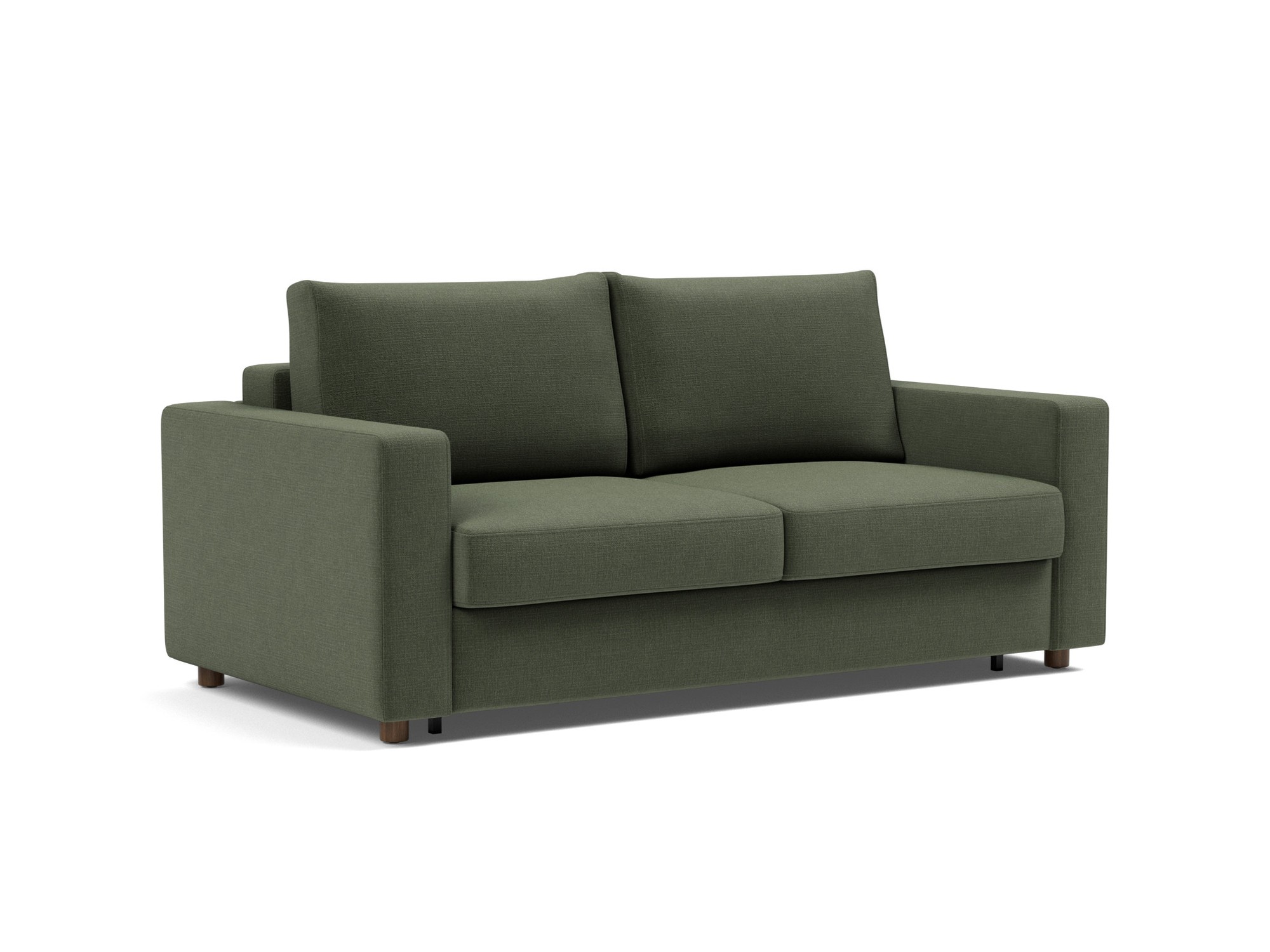 Schlafsofa Neah mit Standard-Armlehnen 160 Chenille Esina 413-Olive-Green