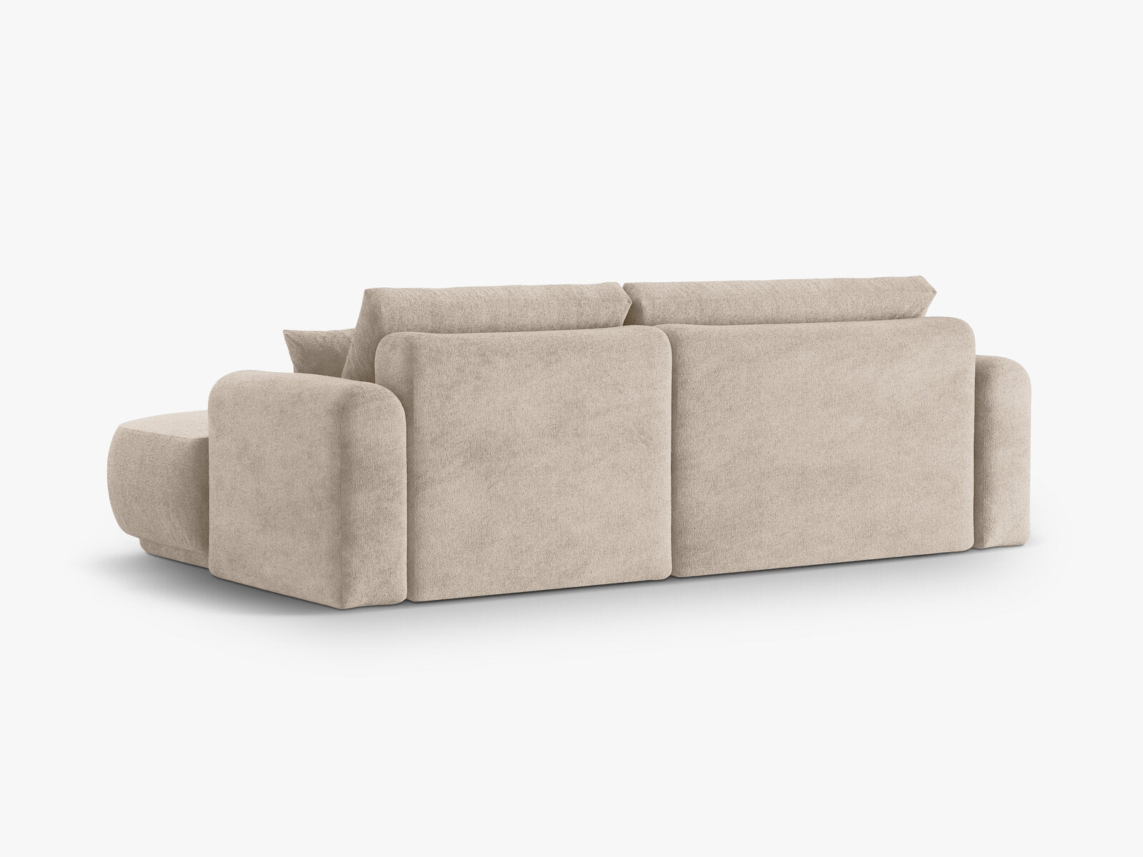Micadoni Ella Ecksofa 5-Sitzer mit Schlaffunktion Rechts Strukturierter Stoff Sorella Sand