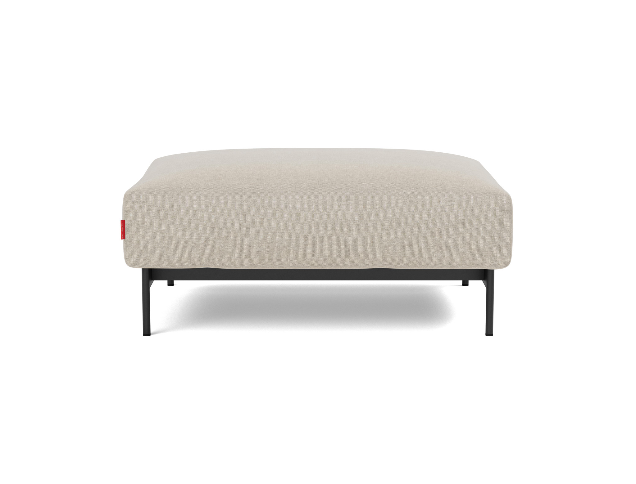Hocker Malloy Flachgewebe Phobos 586-Latte Beine Schwarzes Metall