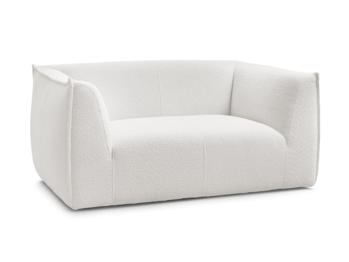 Bouclé-Stoff · Weiß