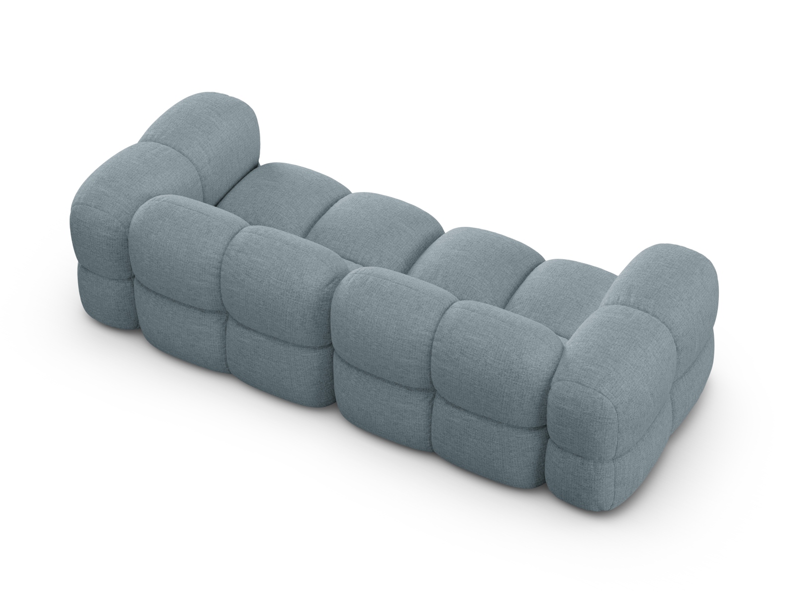 Cosmopolitan Design Sofa Loretto 4-Sitzer Strukturierter Stoff Sorella Pastellblau