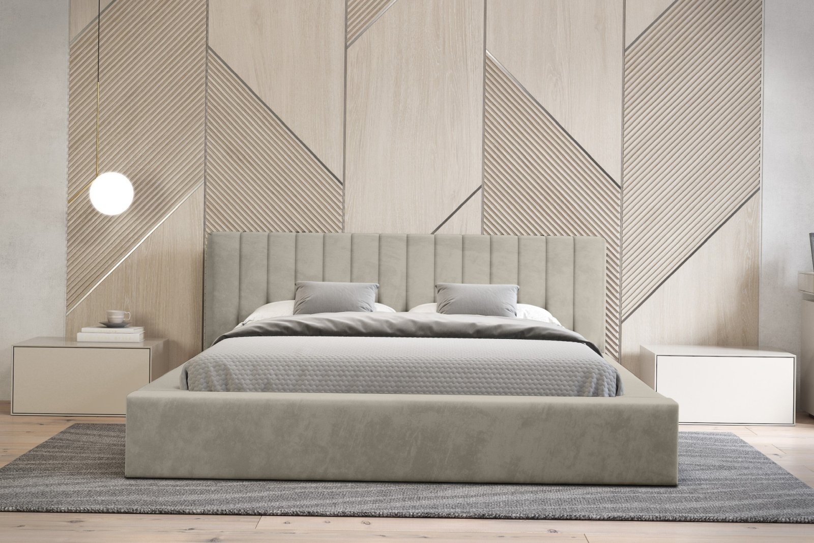 Polsterbett Carno Chenille 140x200 mit Metallrahmen Ditra-New 03