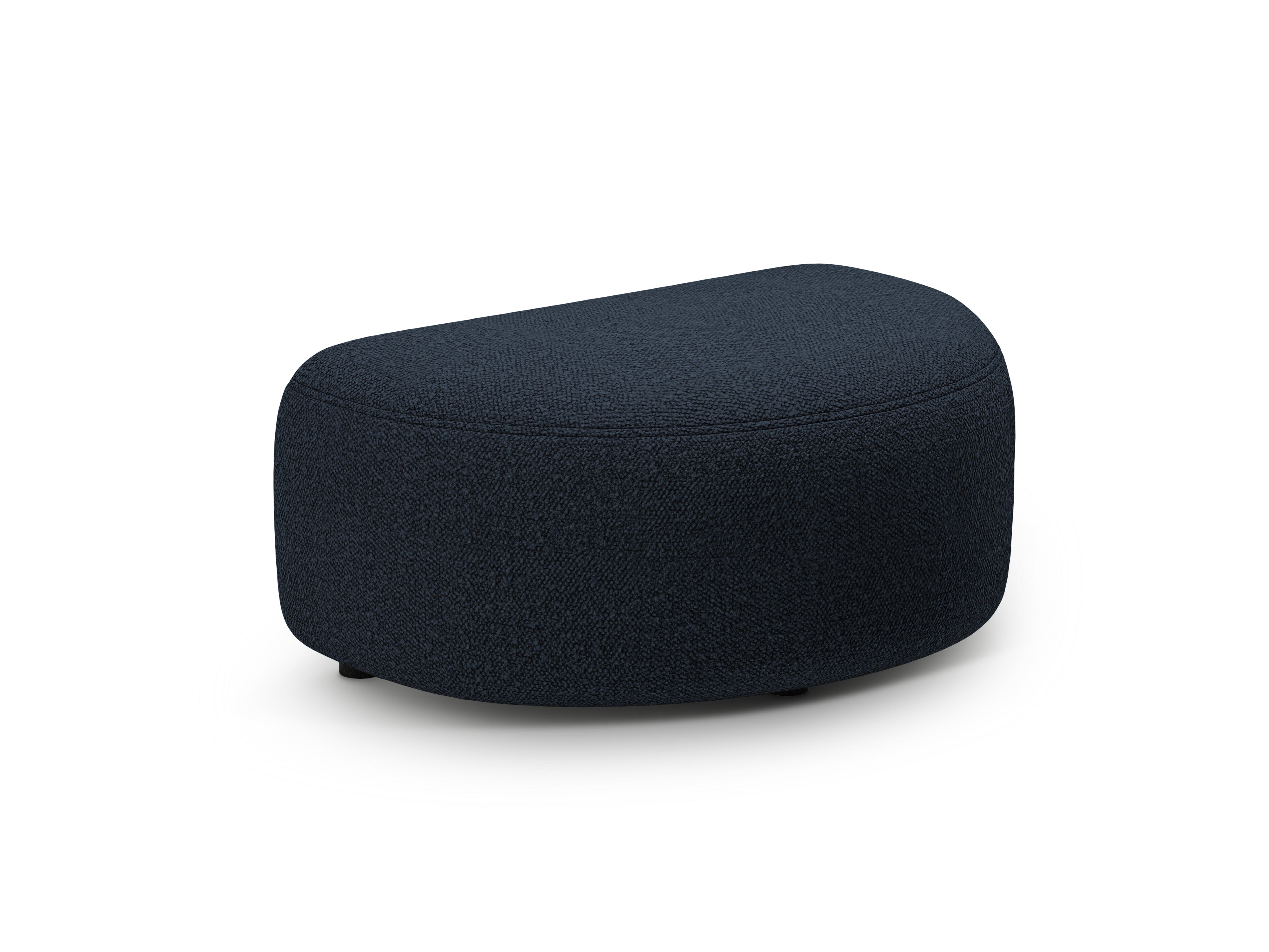 Micadoni Hocker Kate halbrund Boucle Baloo Dunkelblau