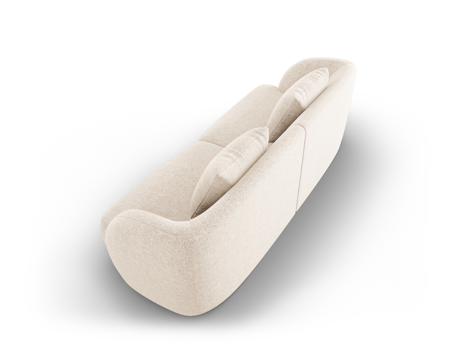 Cosmopolitan Design Sofa Tulum 2-Sitzer Chenille Eden Helles Beige