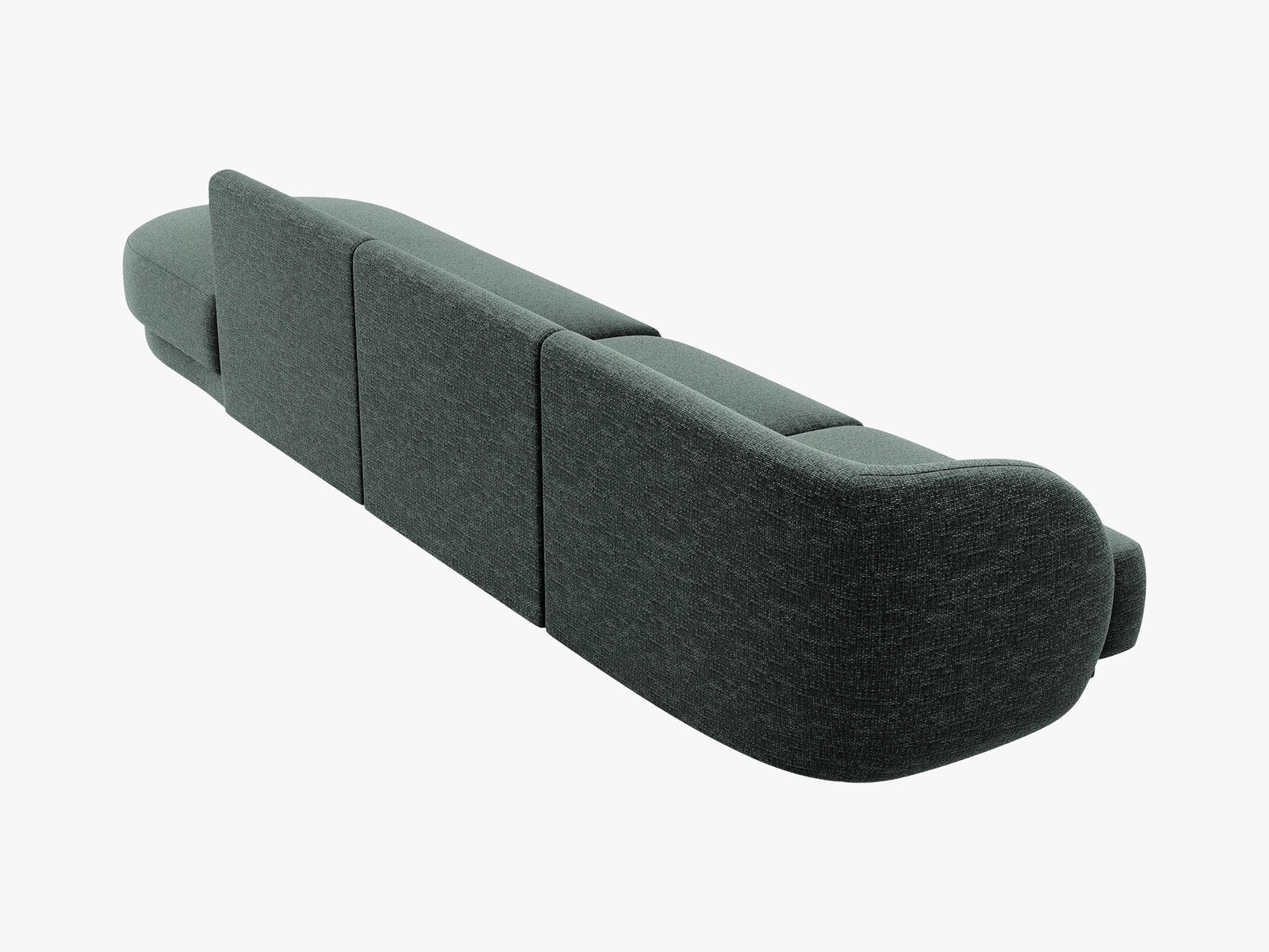 Micadoni Sofa Miley 4-Sitzer Rechts Chenille Haga Petrol