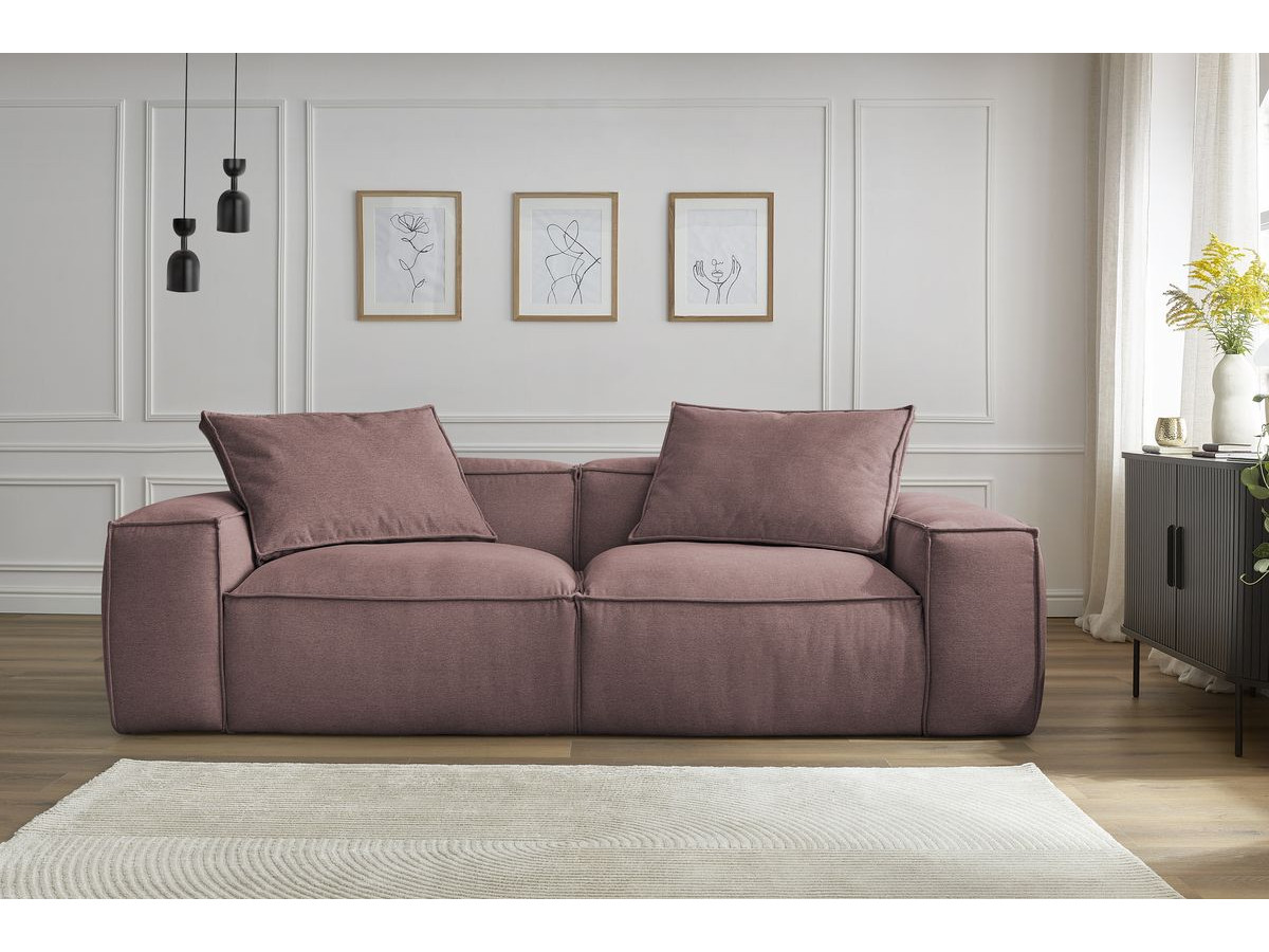 Bobochic Boheme Sofa 3-Sitzer Melange-Stoff Rosa