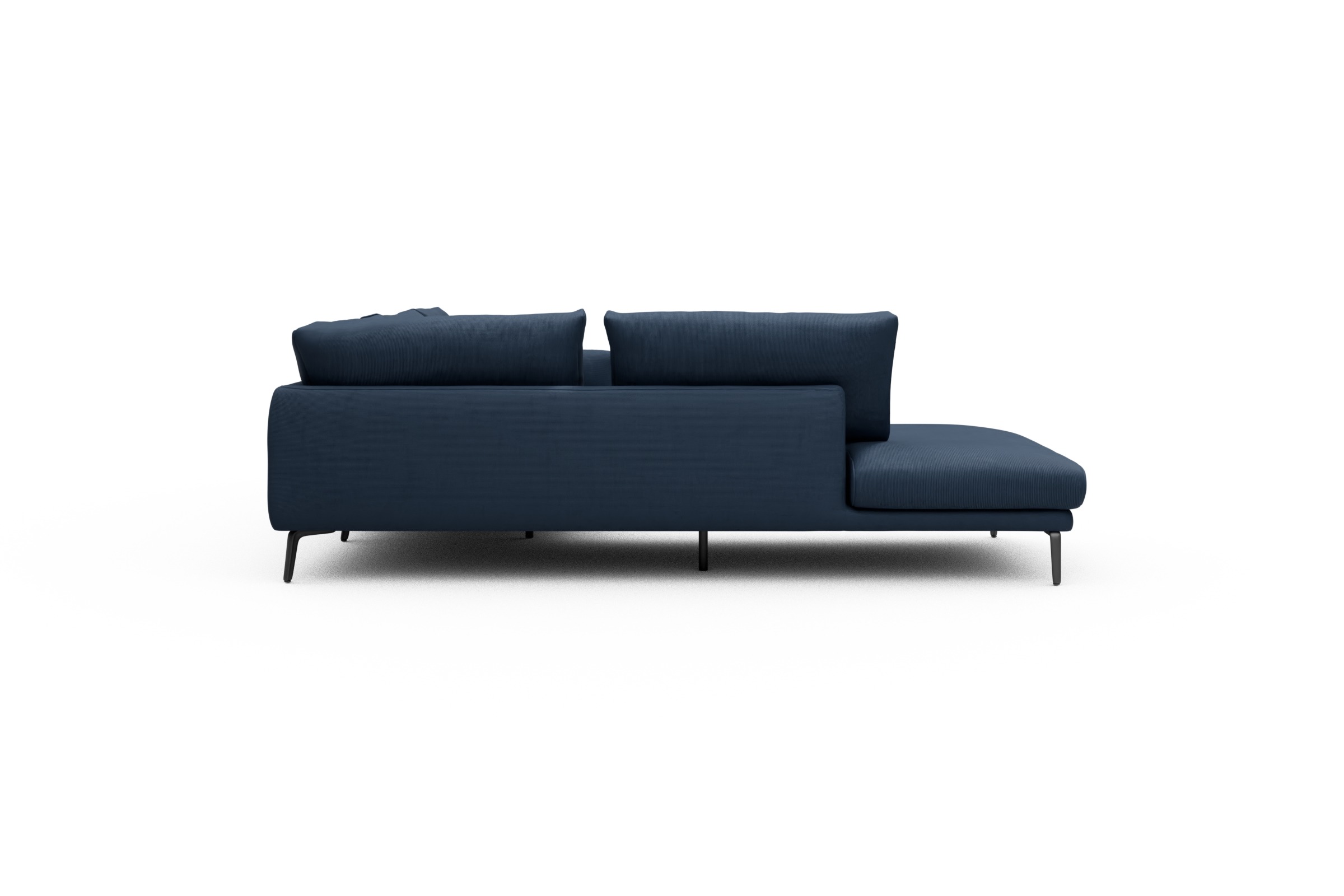 Ecksofa Karl Relax-Ecke links mit 2,5-Sitzer Cordufine-Royal-Blue