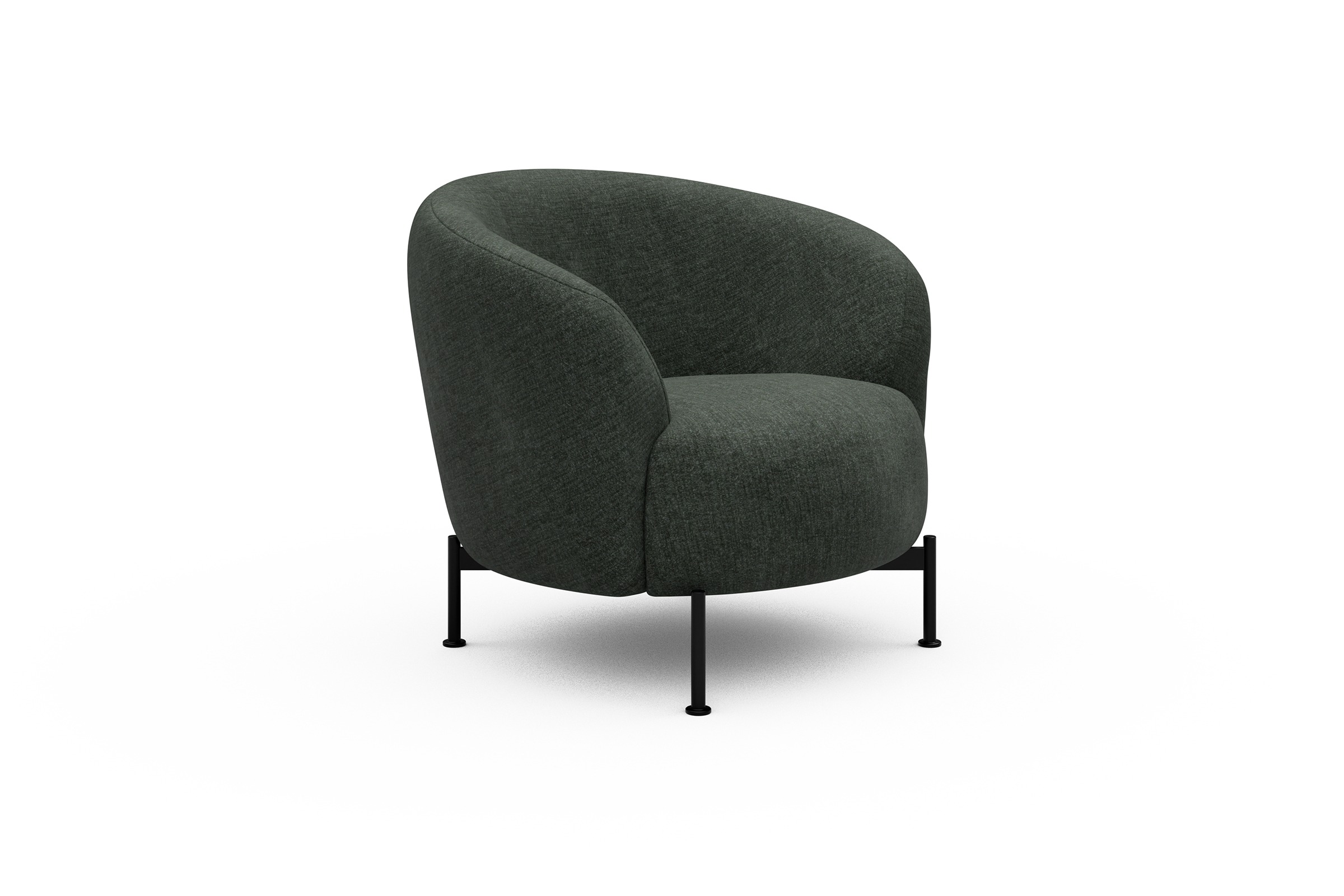 Sessel Ronda X-Metallgestell Schwarz Aivi-Pine-Green