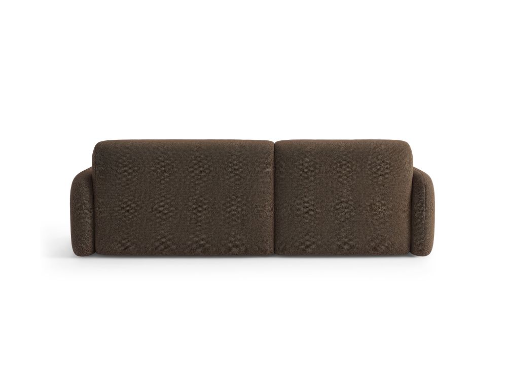 Cosmopolitan Design Ecksofa Malmo 3-Sitzer Strukturierter Stoff Scott Dunkelbraun Links