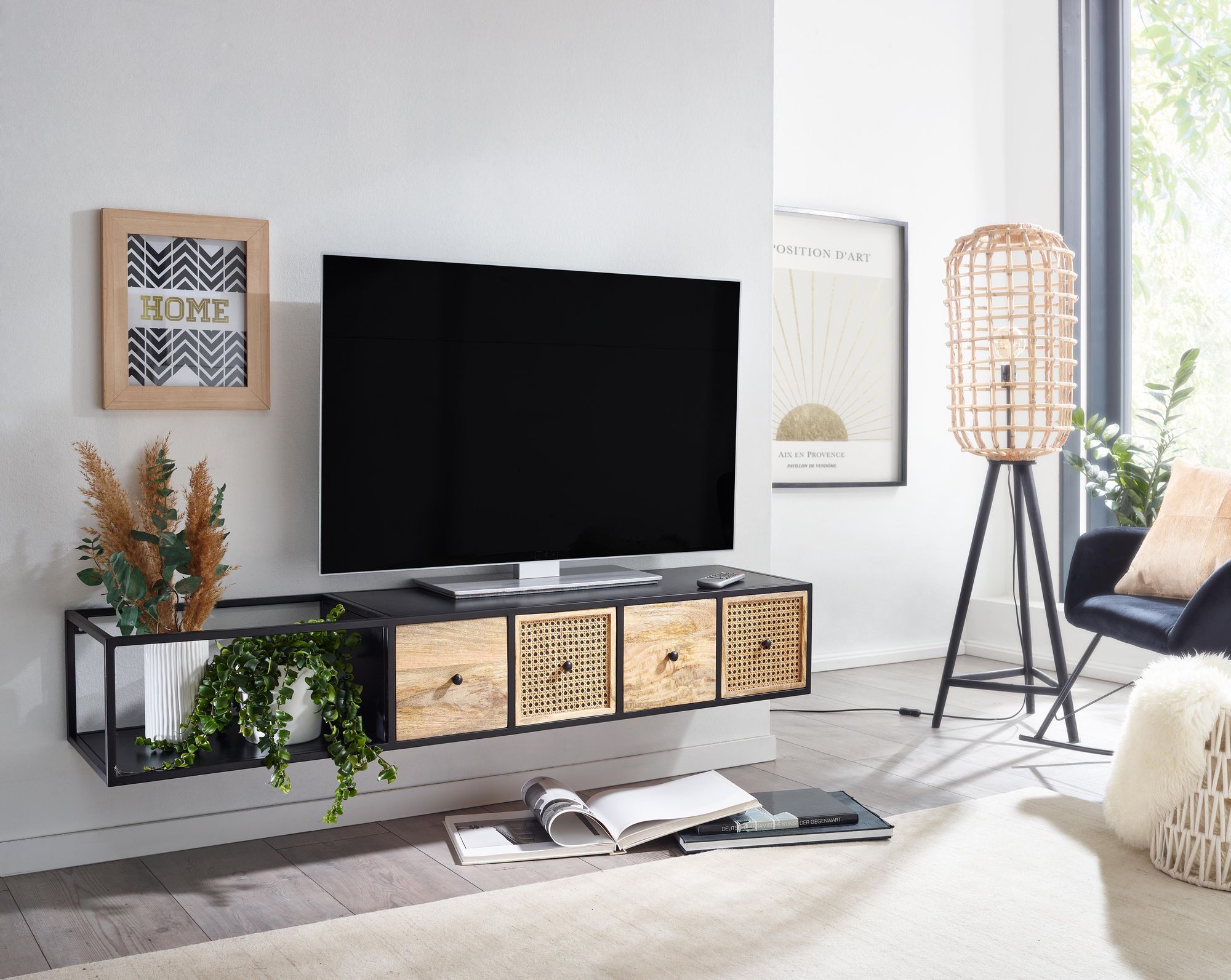 TV-Board Sigluvik Schwarz 150 × 35 × 25 cm