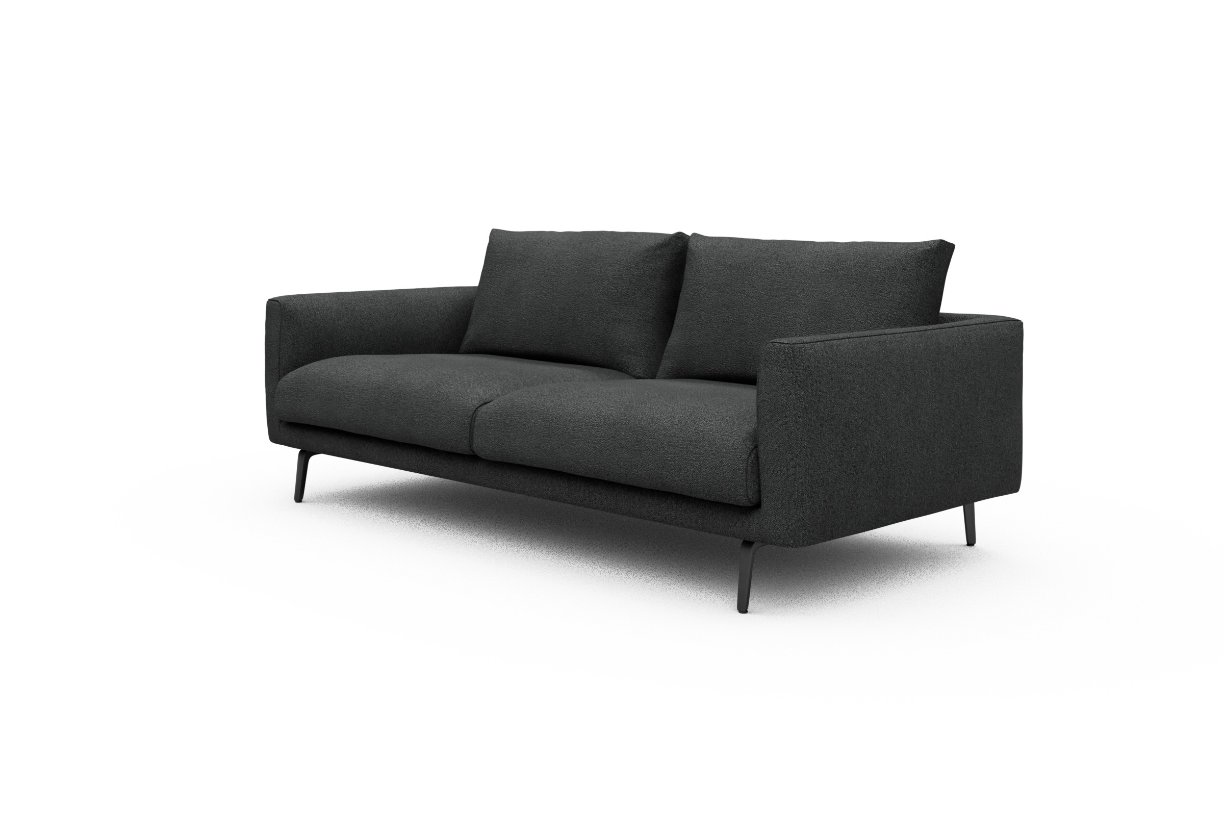 Sofa Karl 3-Sitzer Boucle-Charcoal