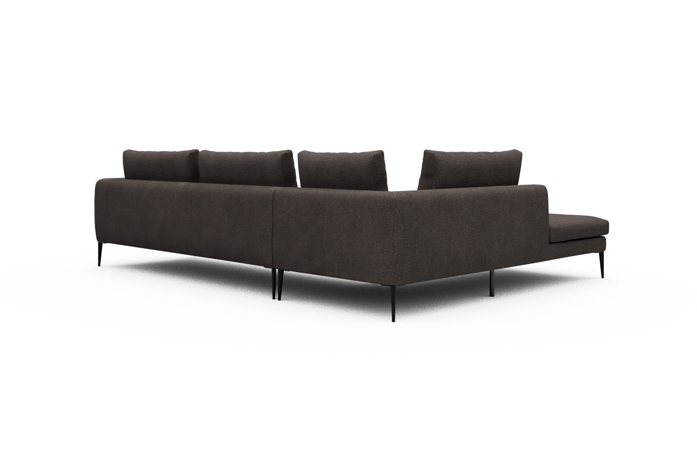 Ecksofa Paul Relax-Ecke rechts mit 3-Sitzer Boucle-Taupe