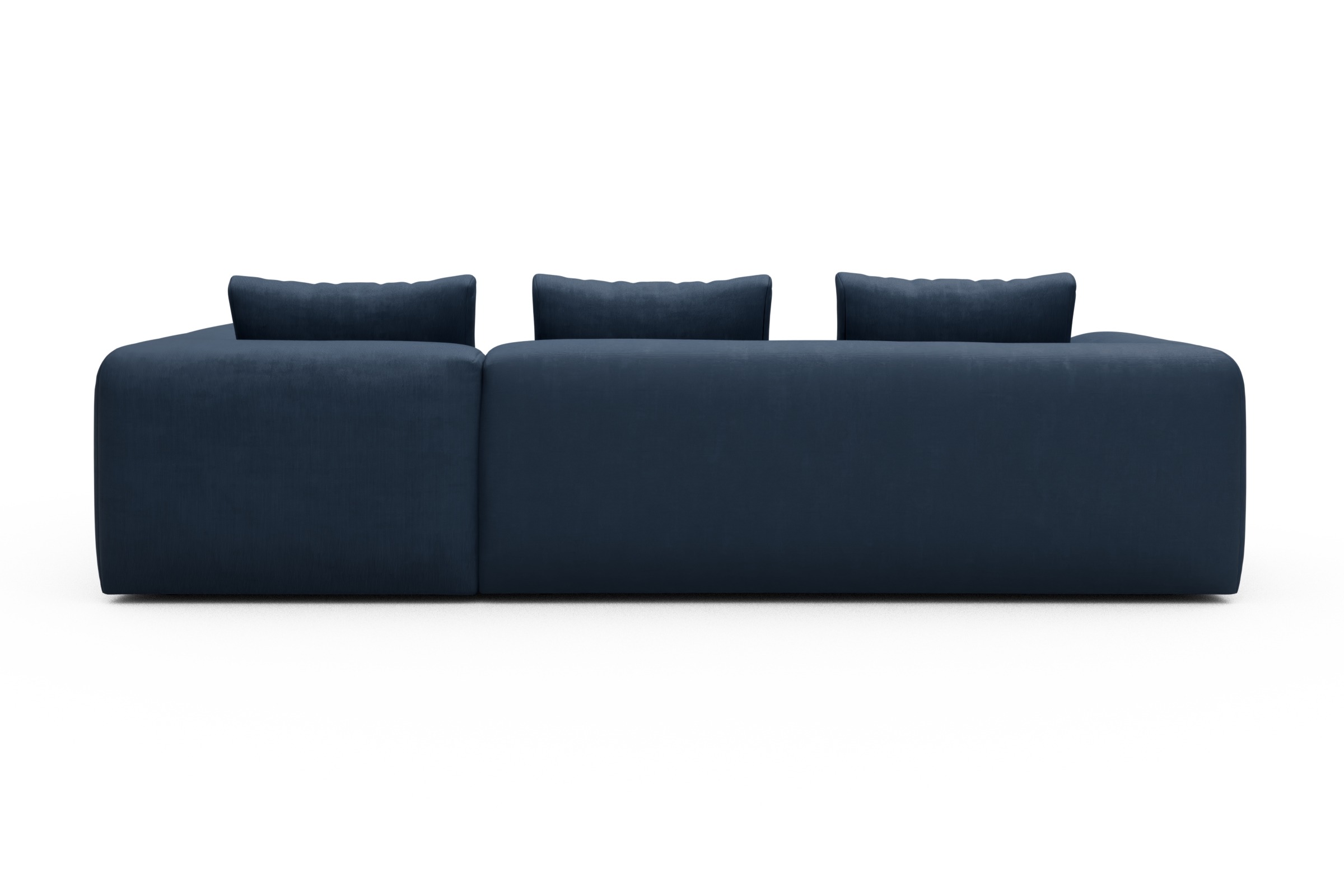 Ecksofa Fred 2x 2,5-Sitzer rechts offen Cordufine-Royal-Blue
