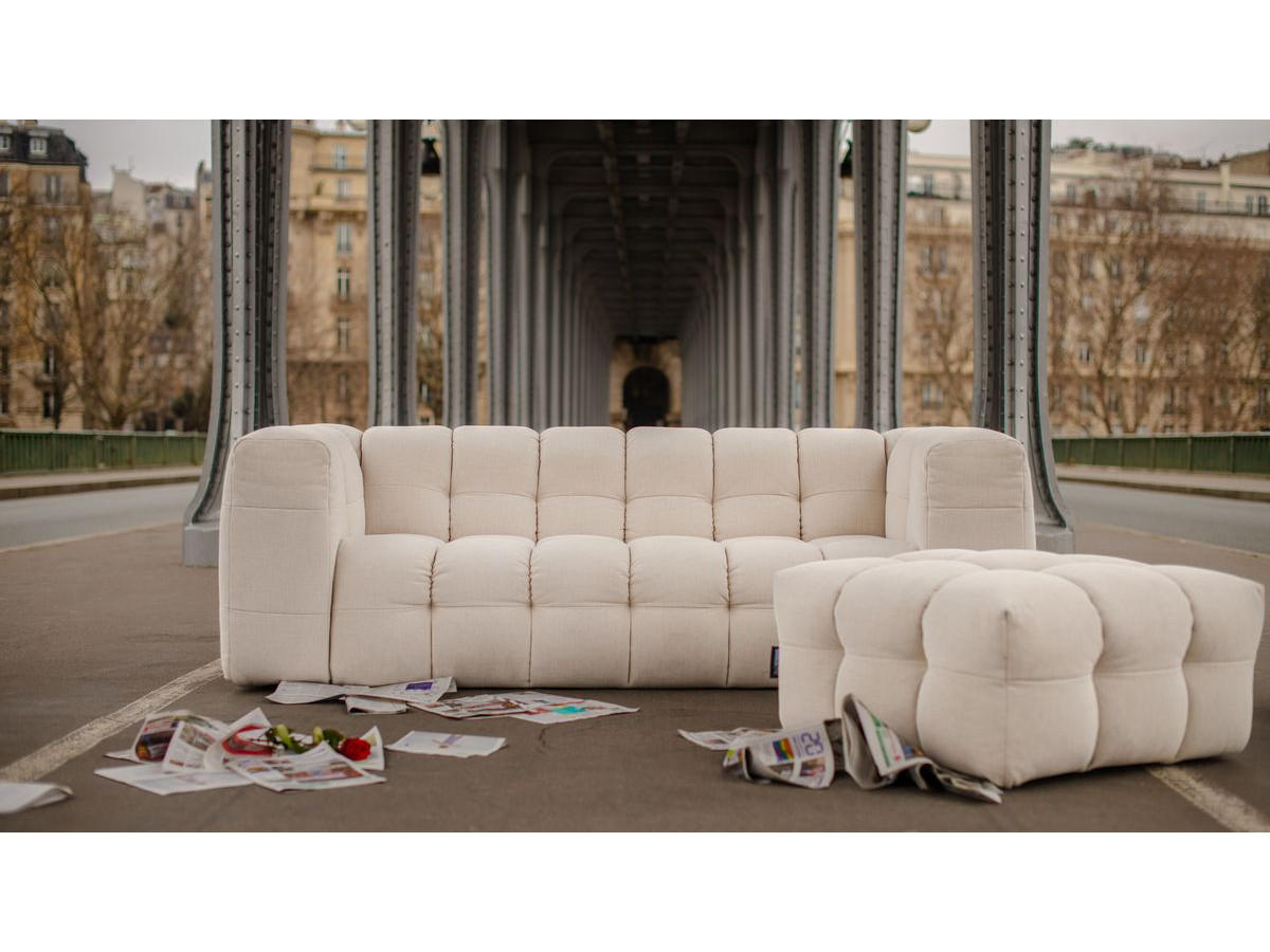 Bobochic Cloud Pouf Stoff Beige