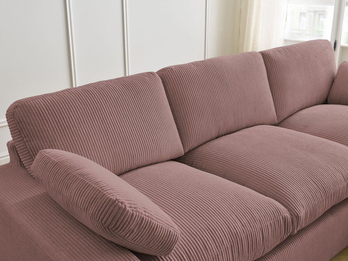 Bobochic Belair Sofa 4-Sitzer Cordsamt Rosa