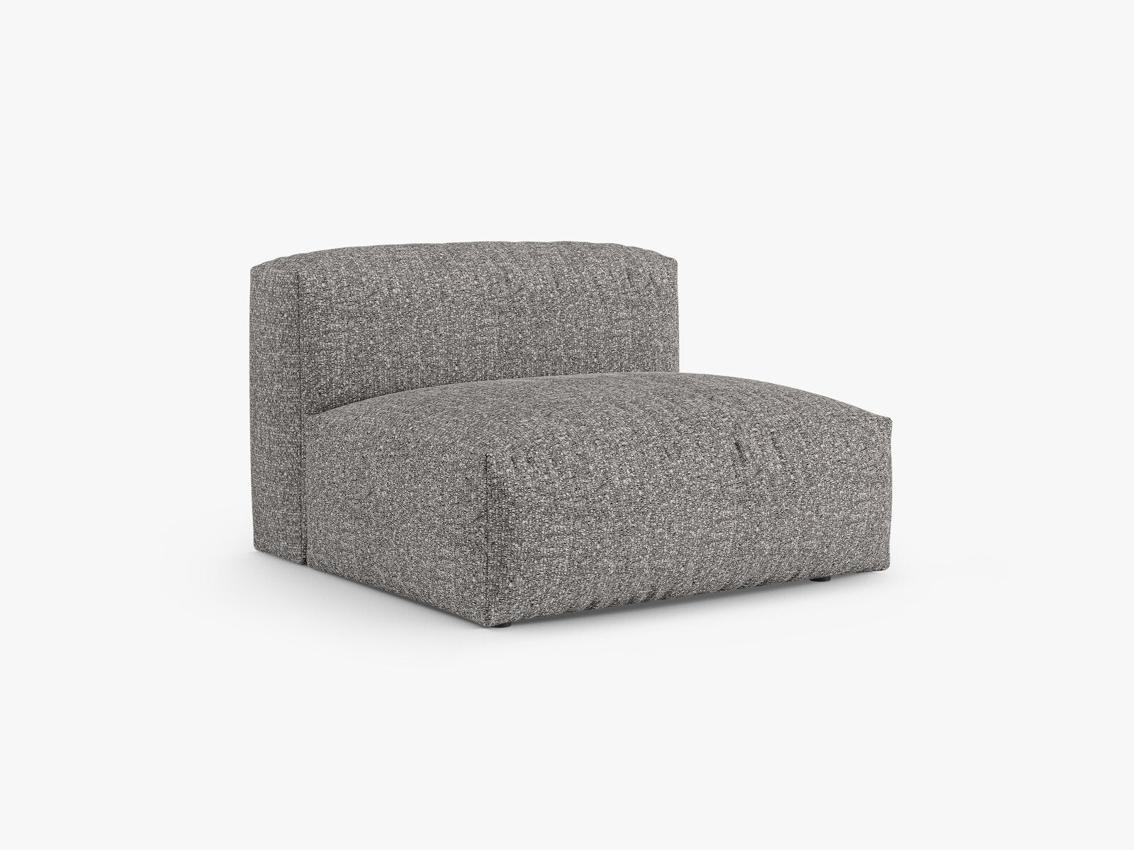 Micadoni Mittelmodul Martina 1-Sitzer 90cm Sitztiefe Boucle Monet Graphit