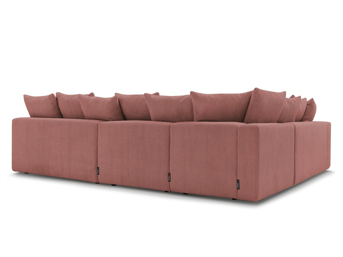 Bobochic Voltaire Ecksofa 322 × 268 cm Cordsamt Rosa Ecke links