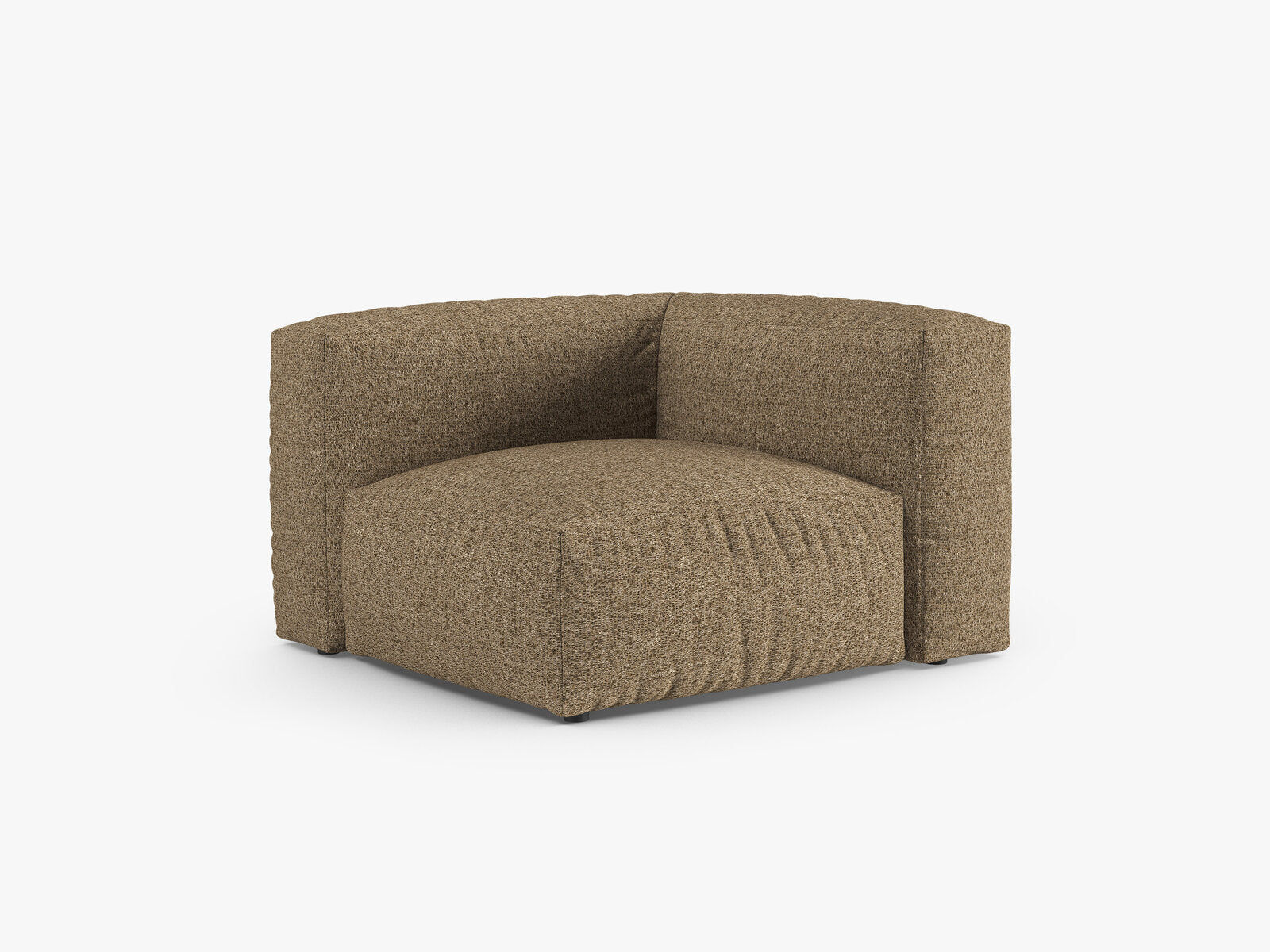 Micadoni symmetrisches Eckmodul Martina 1-Sitzer 90cm Sitztiefe Boucle Monet Cappuccino