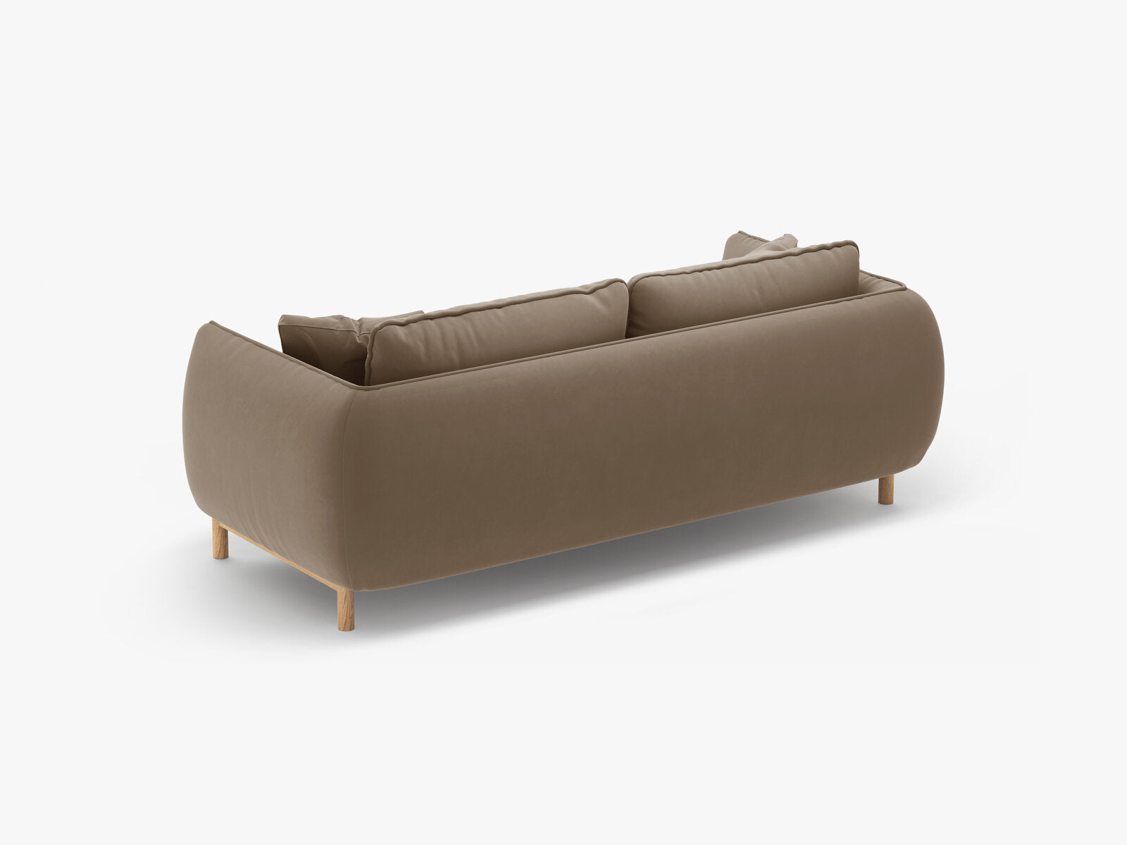 Micadoni Ada Sofa 2-Sitzer Samt Casino Hellbraun