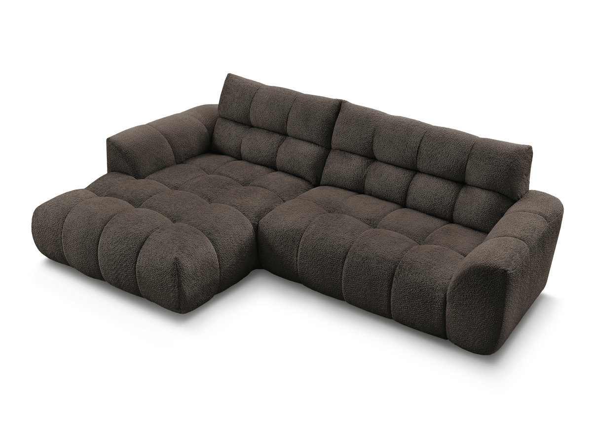 Bobochic Jaya Ecksofa Chenille Braun Ecke links