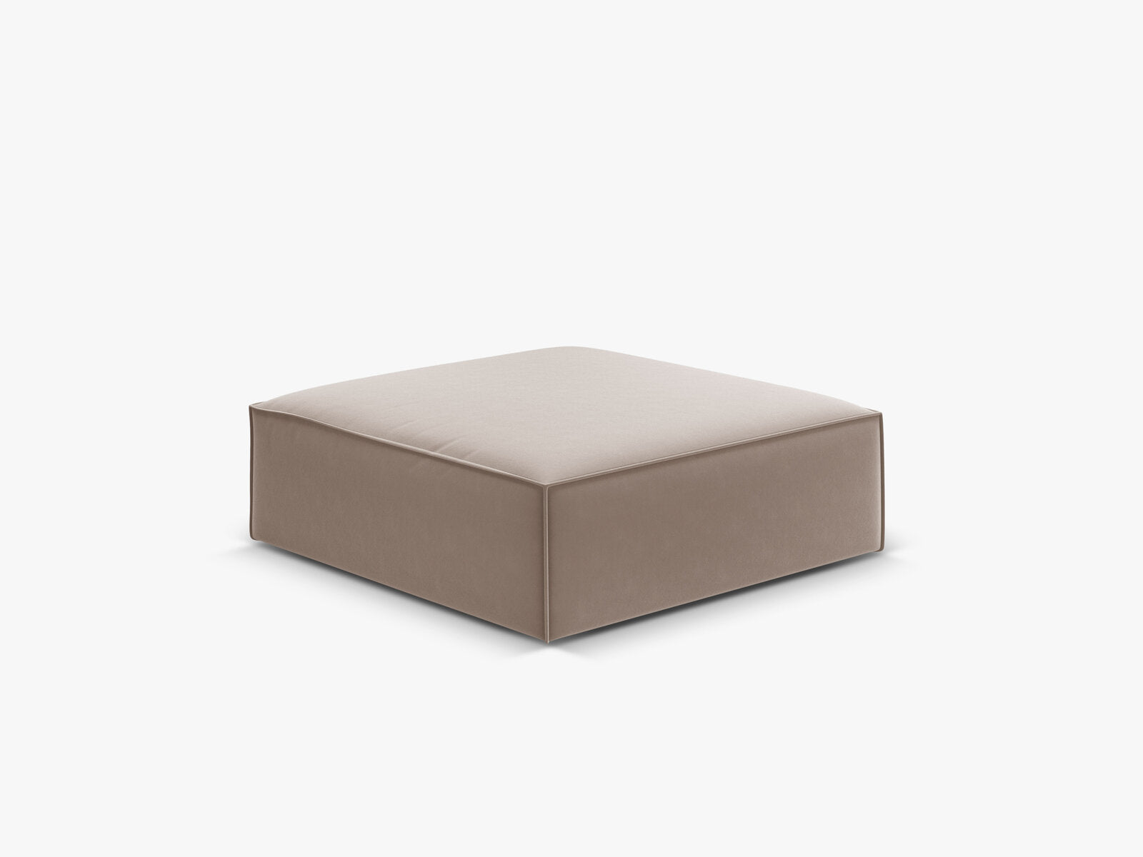 Micadoni Hocker Kaelle 1-Sitzer Samt Cappuccino
