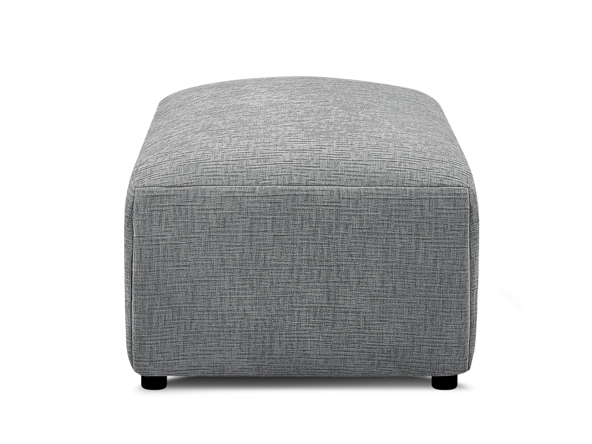Bobochic Jana Pouf 63 × 114 cm Strukturstoff Dunkelgrau