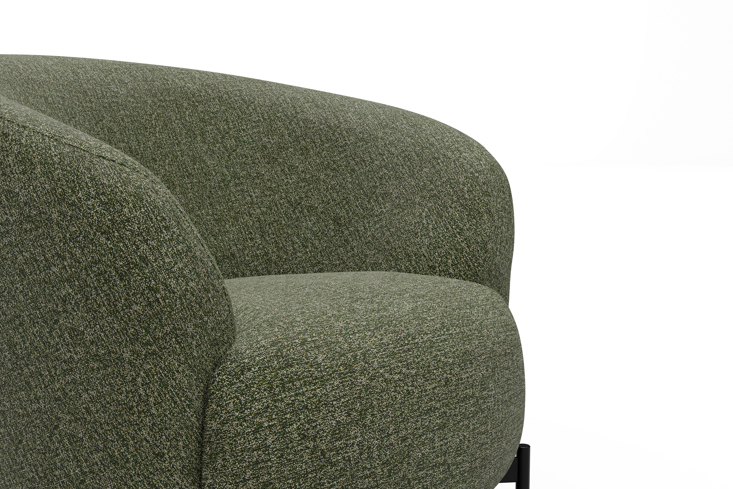 Sessel Ronda X-Metallgestell Schwarz Carreno-Vivid-Green
