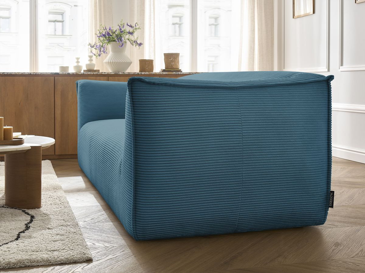 Bobochic Giorgia Sofa 5-Sitzer 412 × 100 cm Cordsamt Hellblau
