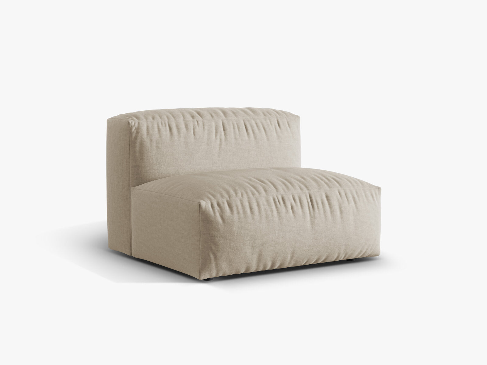 Micadoni Modul Martina 1-Sitzer Strukturierter Stoff Boston Helles Beige