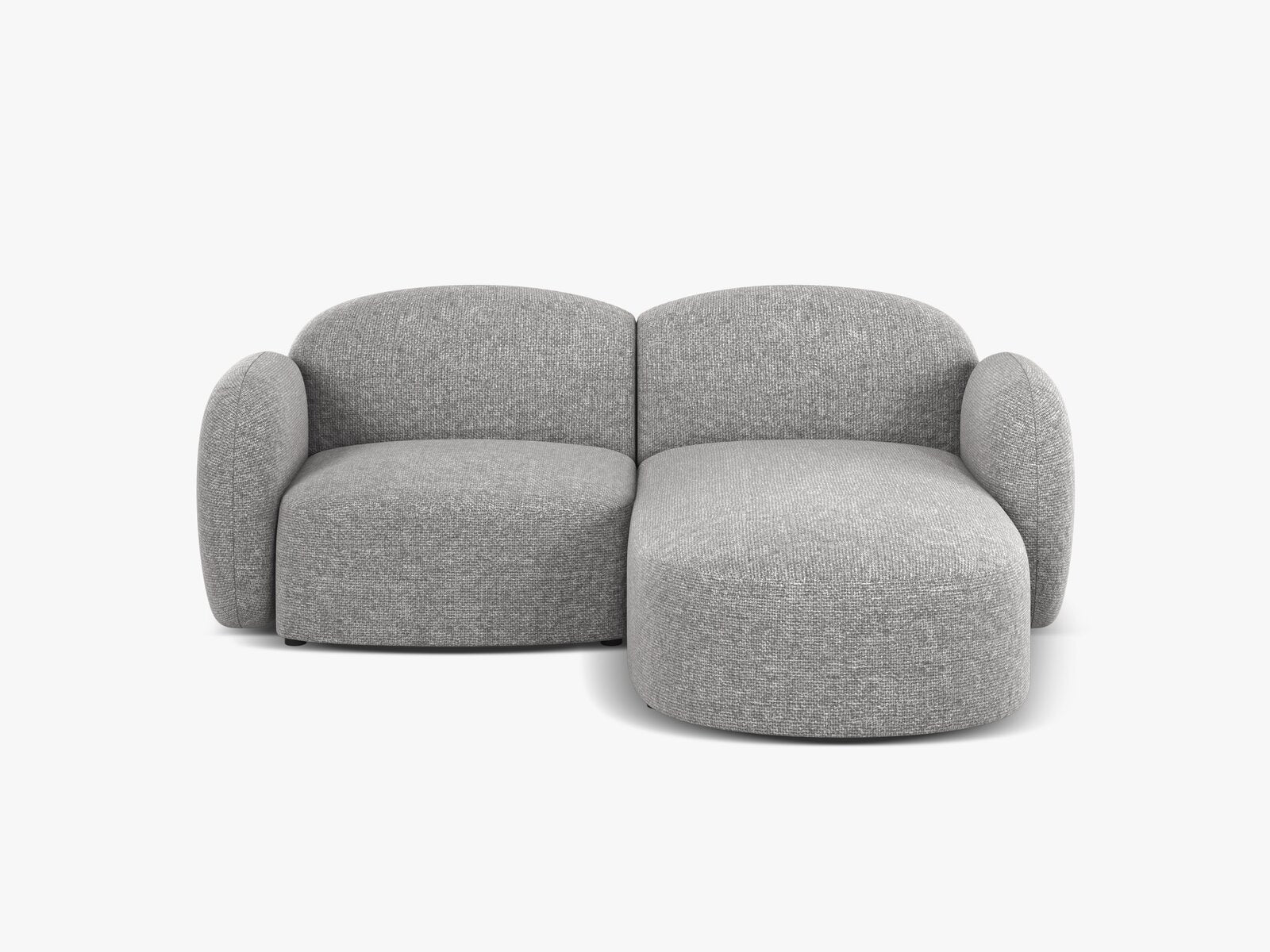 Micadoni Ecksofa Blair 3-Sitzer Rechts Chenille Eden Hellgrau
