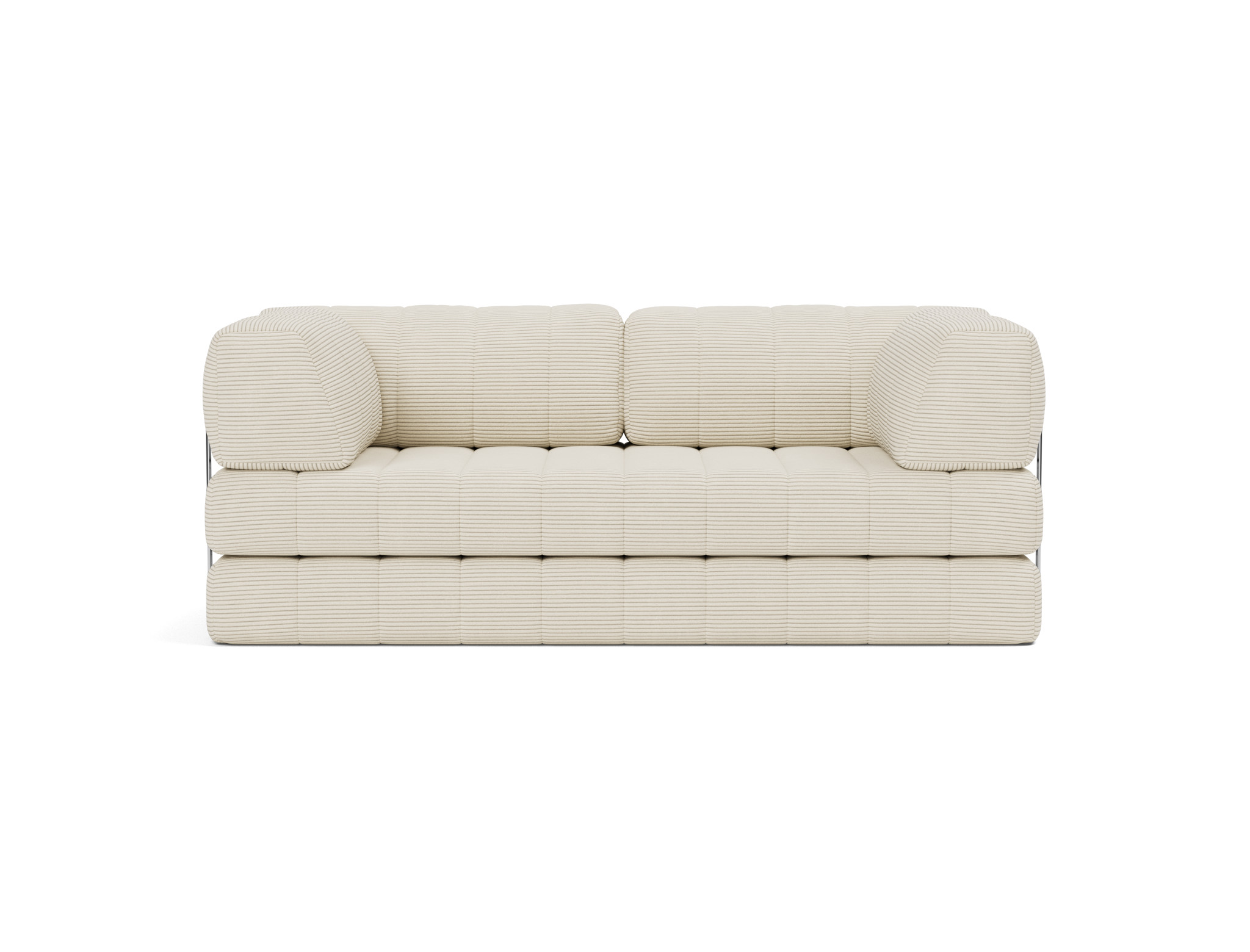 Schlafsofa CozyPad mit Armlehnen Kord Corduroy 594-Ivory