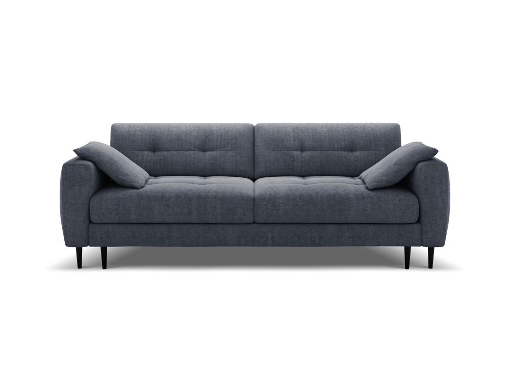 Cosmopolitan Design Schlafsofa Lazio 3-Sitzer Strukturierter Stoff Sorella Dunkelblau