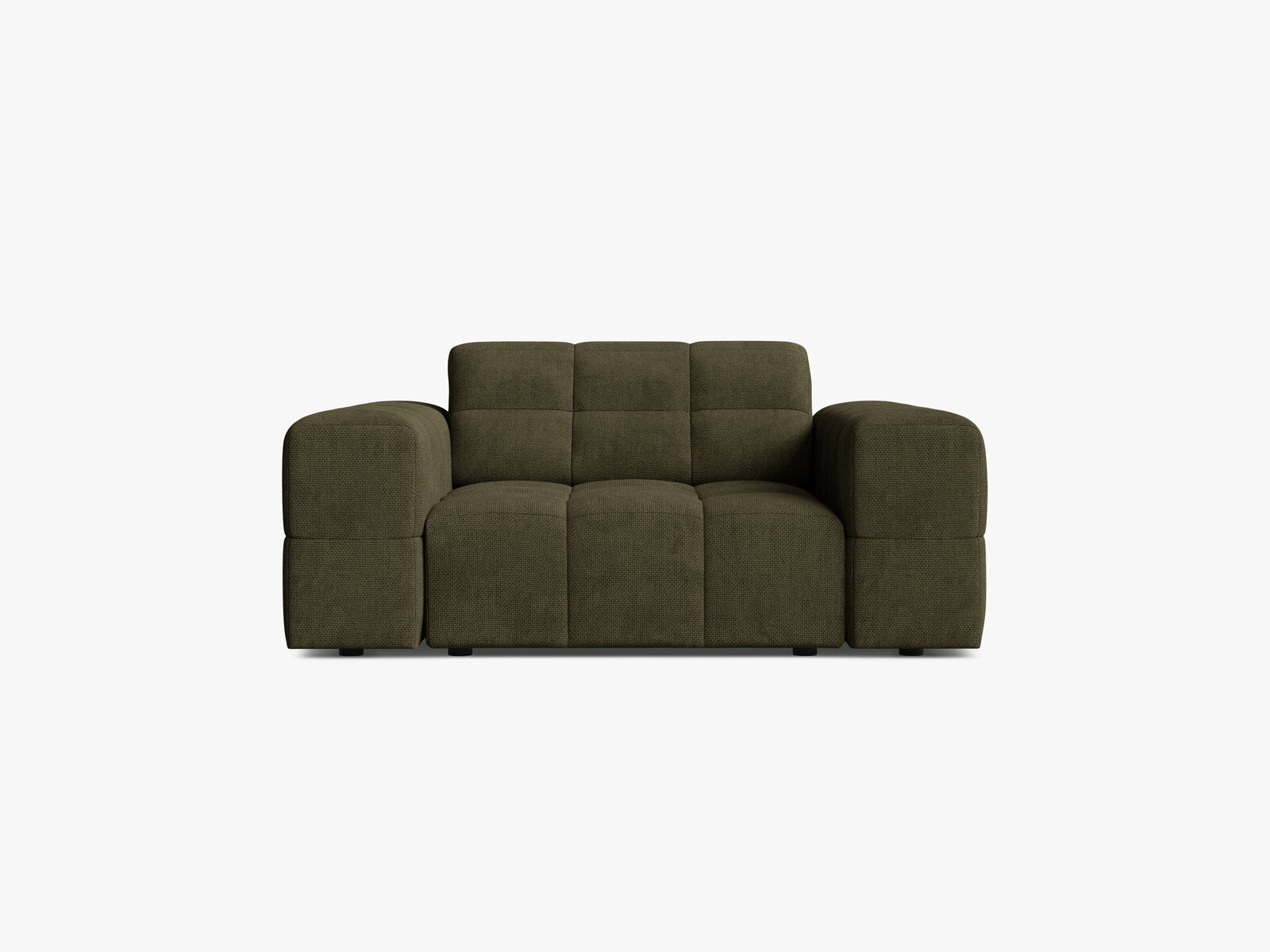 Micadoni Sessel Jennifer 1-Sitzer Chenille Eden Grün