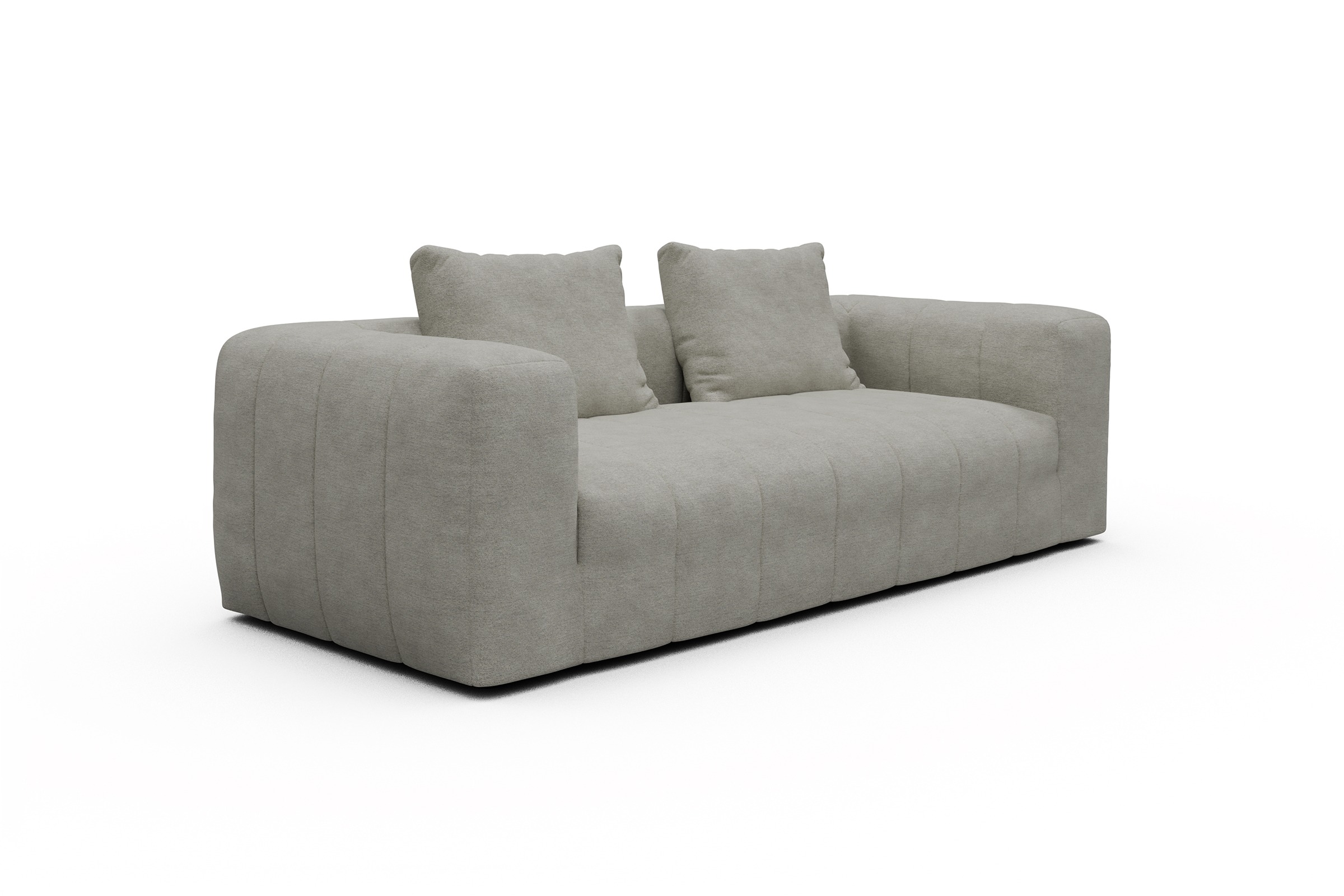 Sofa Hugo 3-Sitzer Carreno-Moon-Stone-White
