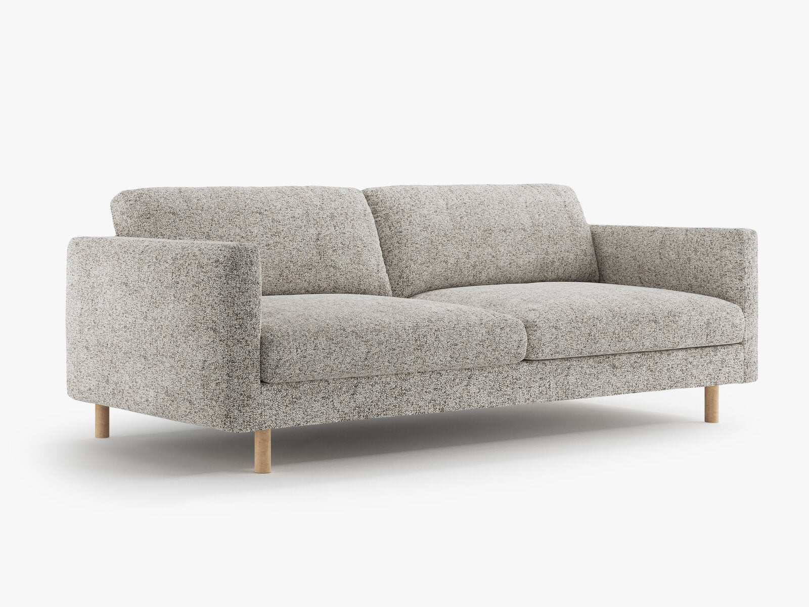Micadoni Sofa Eden 4-Sitzer Strukturierter Stoff Beige Melange