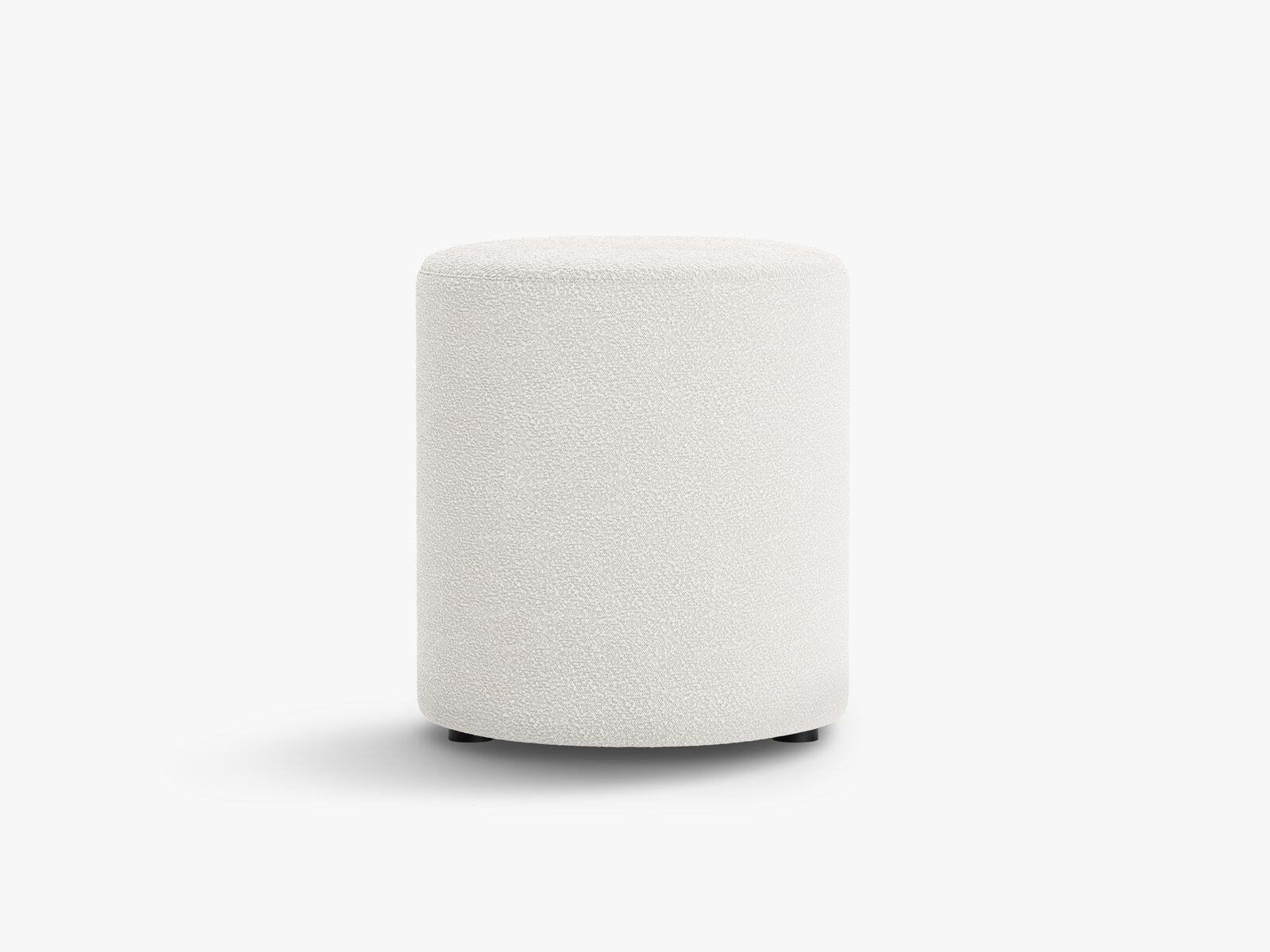 Micadoni Pouf Dia 40cm Boucle Baloo Weiß