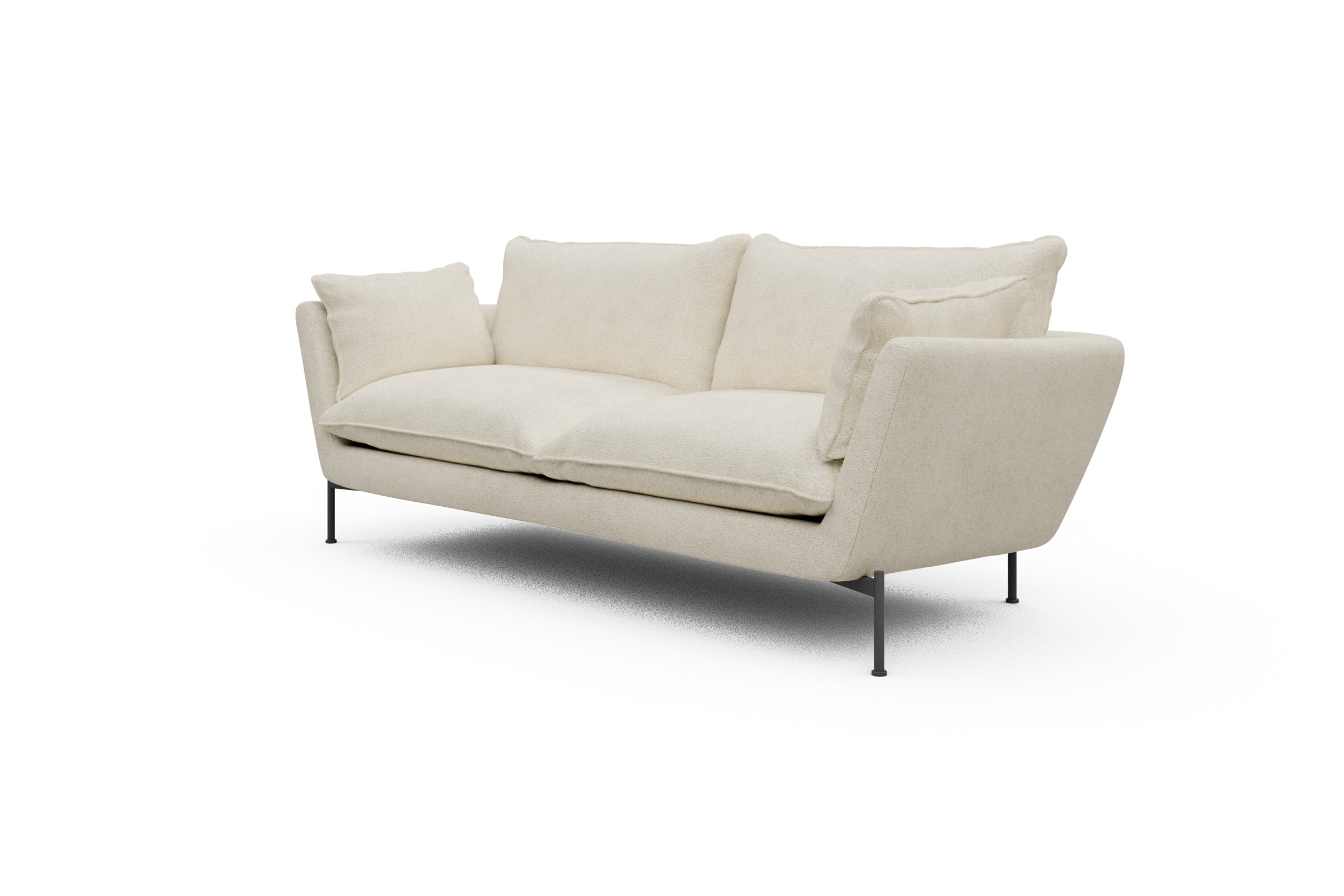 Sofa Anton PREMIUM 3-Sitzer Boucle-Off-White
