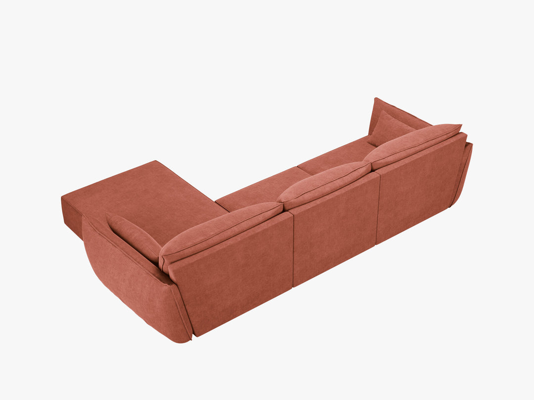 Micadoni Ecksofa Kaelle 4-Sitzer Rechts Chenille Over The Horizon Terrakotta