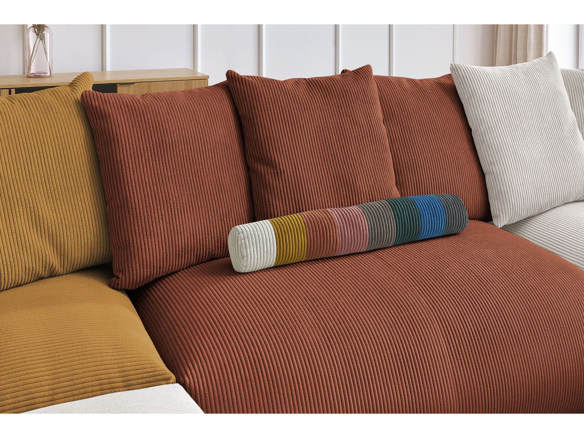 Bobochic Voltaire Wohnlandschaft 356 × 214 cm Cordsamt Mehrfarbig Ecke links