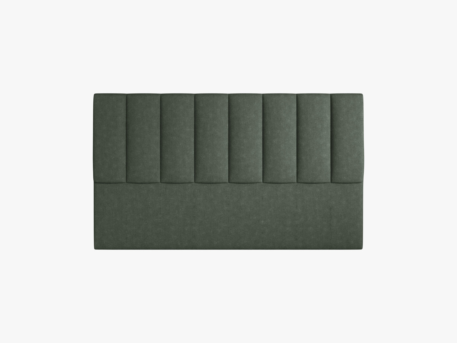 Micadoni Marl Samtiger Kopfteil 140 cm (H 95 cm) Strukturierter Stoff Liberty Moosgrün 160x95