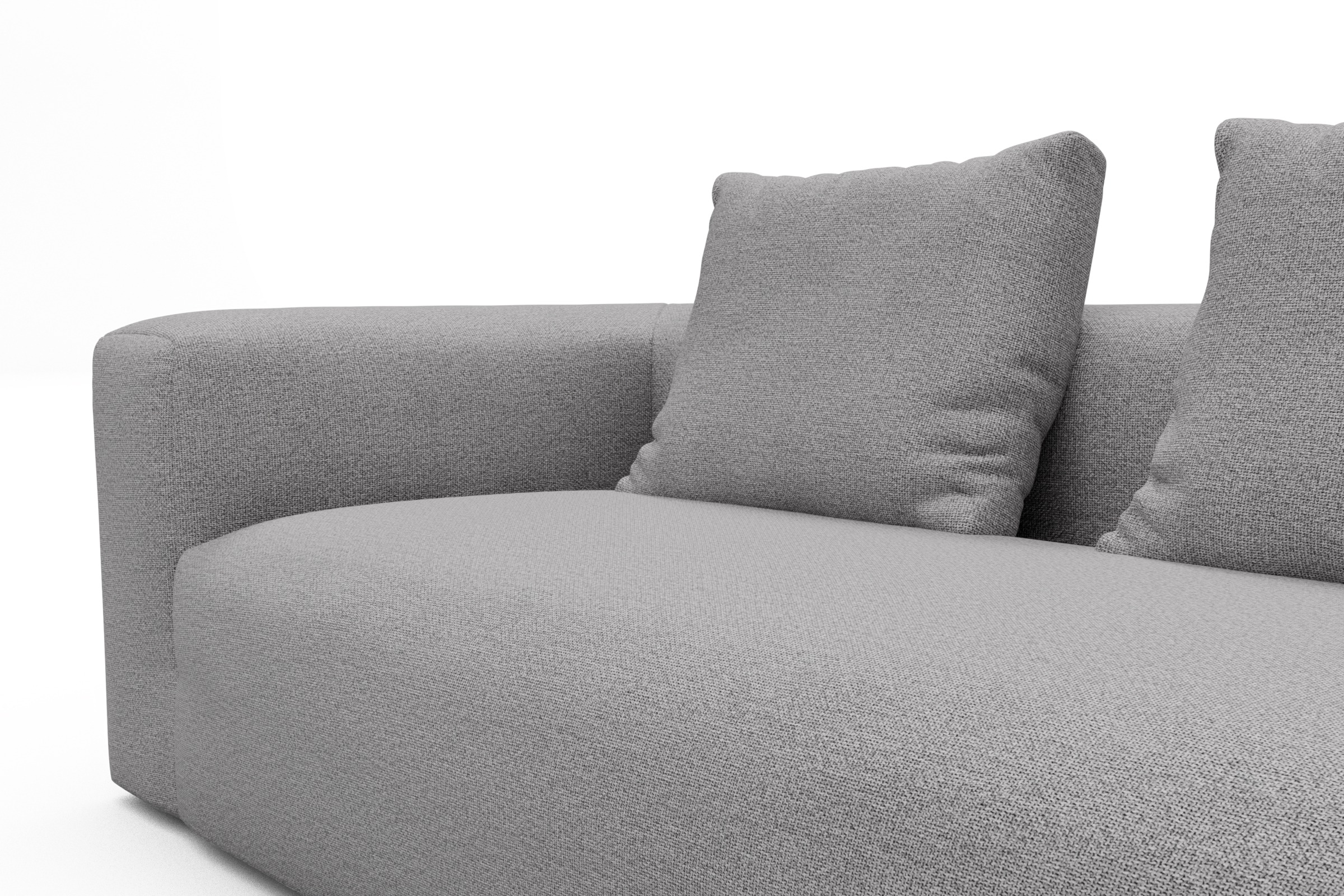 Ecksofa Fred 2x 2,5-Sitzer rechts offen Sama-Grey