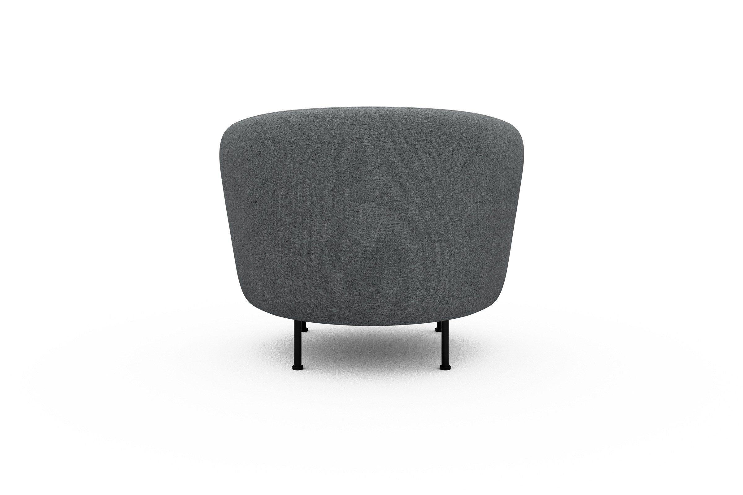 Sessel Ronda Metallbeine Schwarz Casone-Gravel-Grey