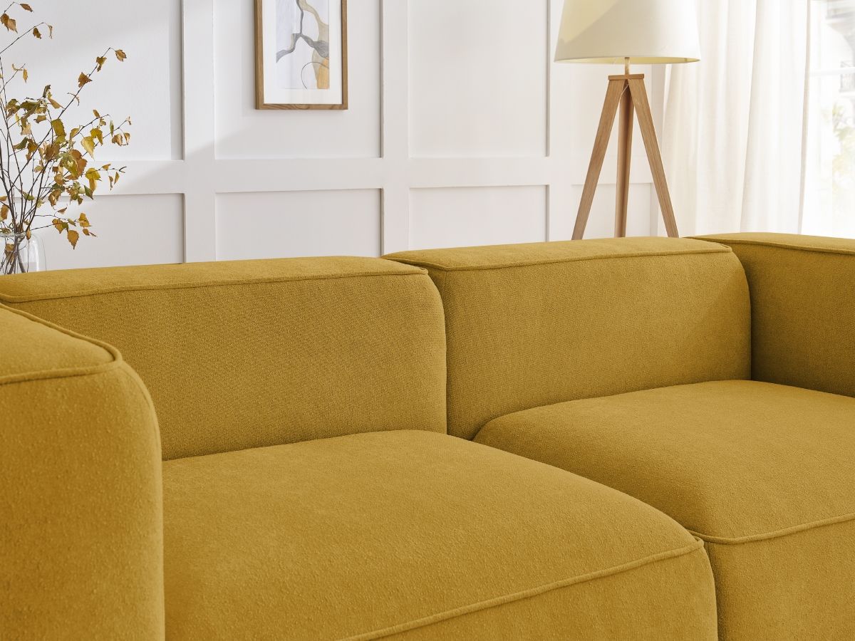 Bobochic Zephyr Sofa 2-Sitzer Strukturstoff Gelb