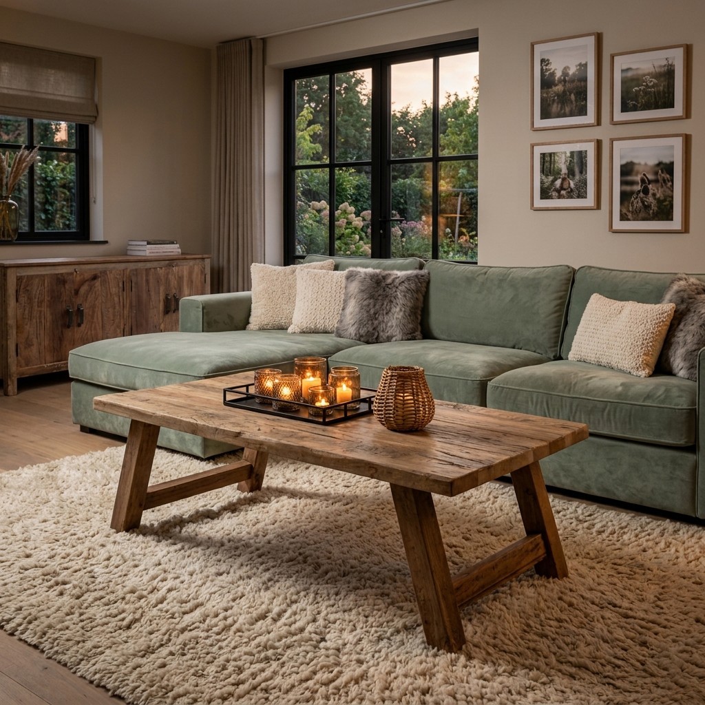 Raw Materials Couchtisch Farmwood Recyclingholz 140cm