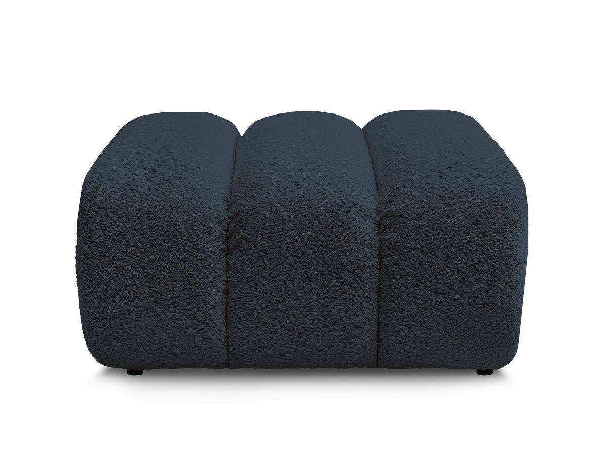 Bobochic Talia Pouf Bouclé-Stoff Dunkelblau