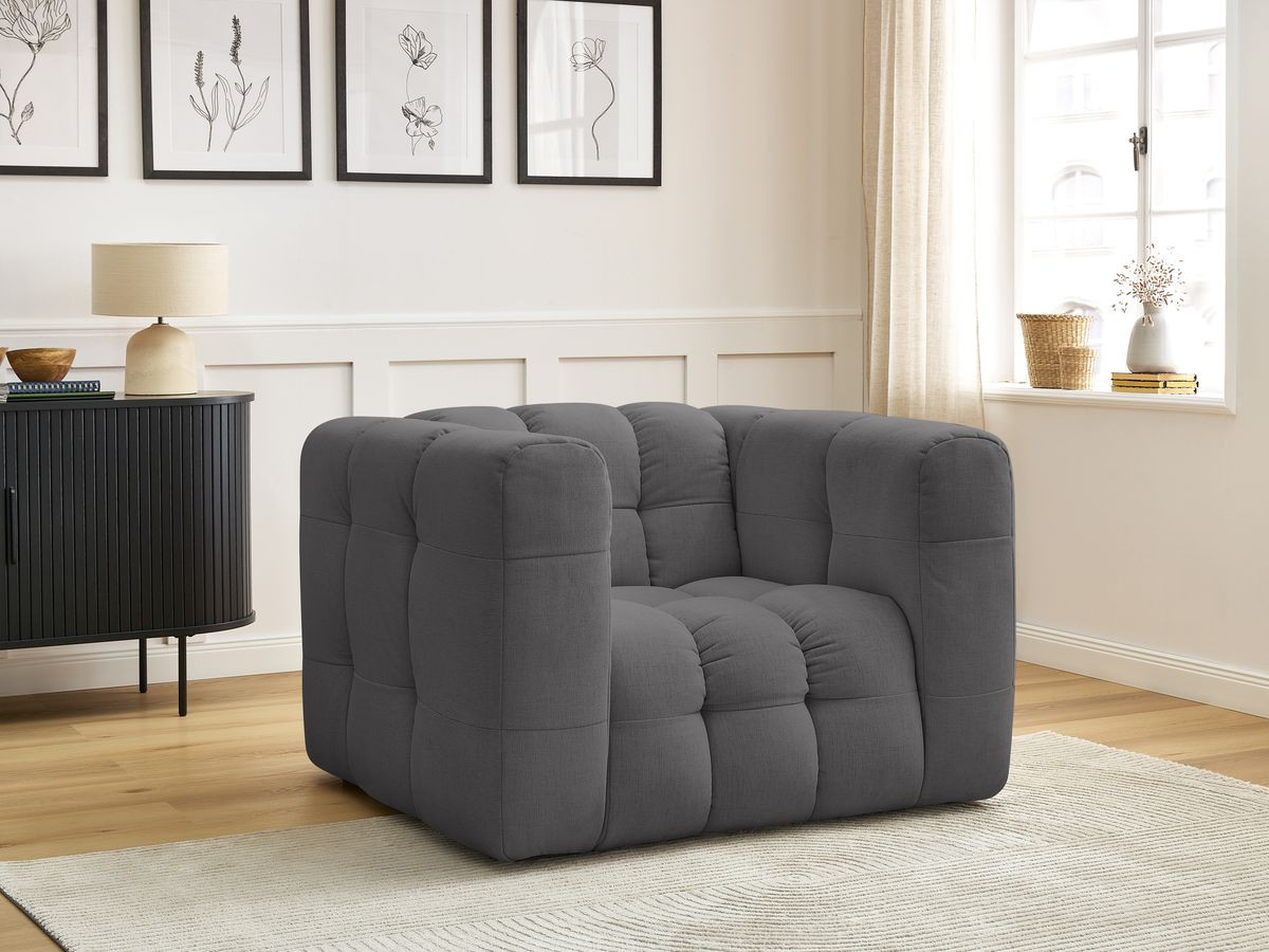 Bobochic Ulysse Sessel Stoff Dunkelgrau